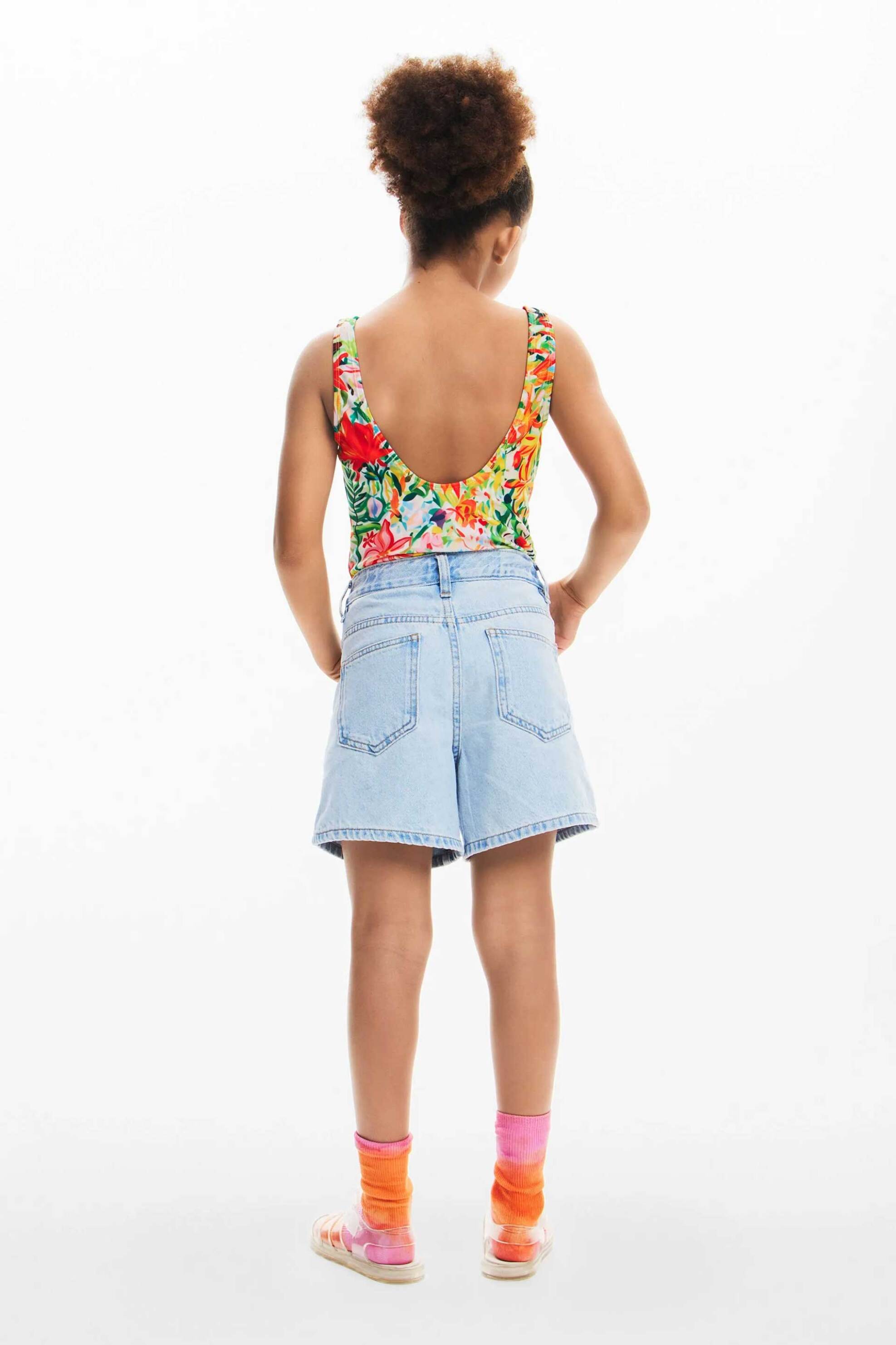 Desigual παιδικό ολόσωμο μαγίο με floral print - 25SGMK03 Πολύχρωμο φωτογραφία