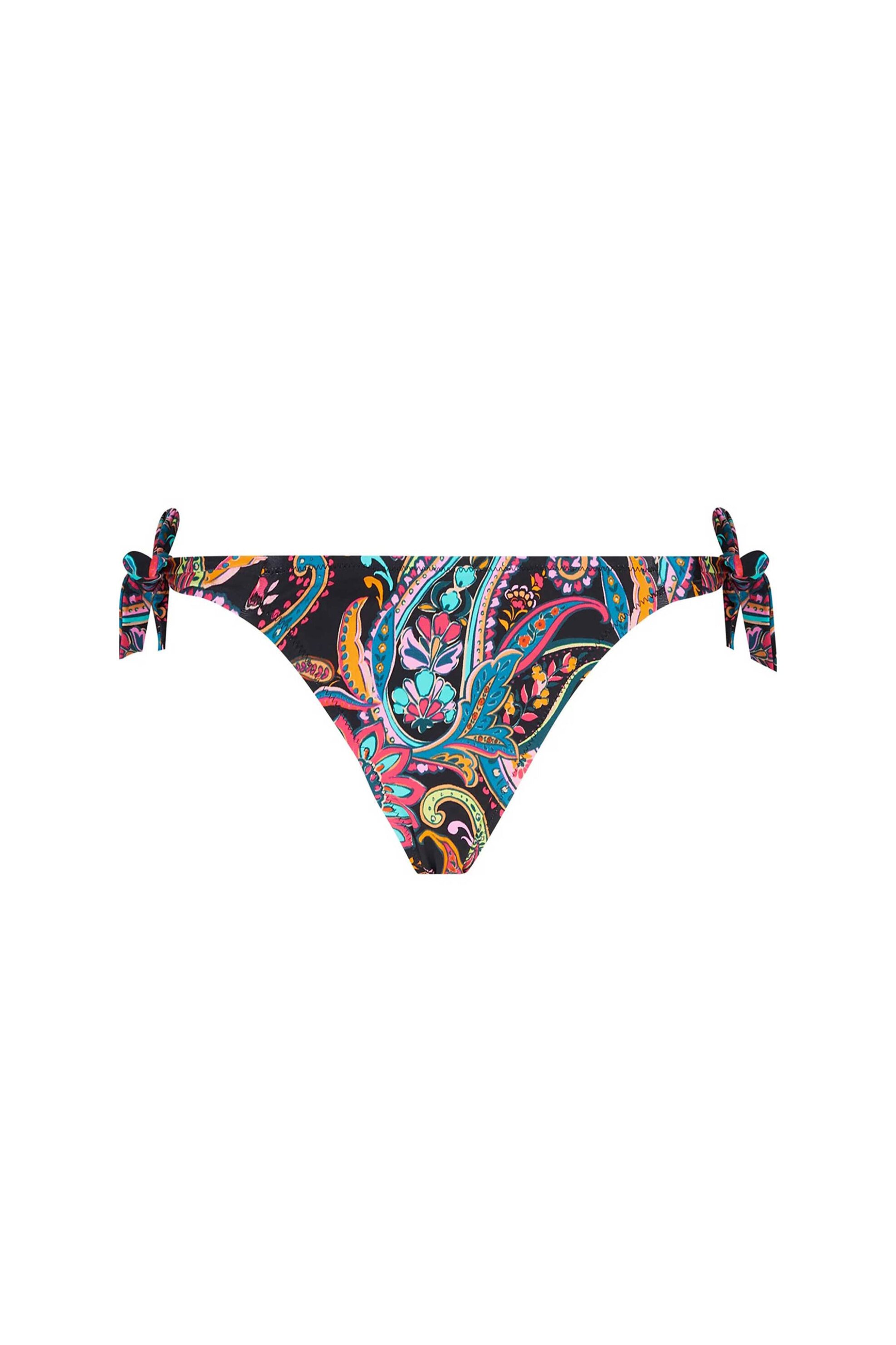 ANTIGEL Antigel γυναικείο μαγιό μπικίνι σλιπ με floral print - EBB0178 Μαύρο