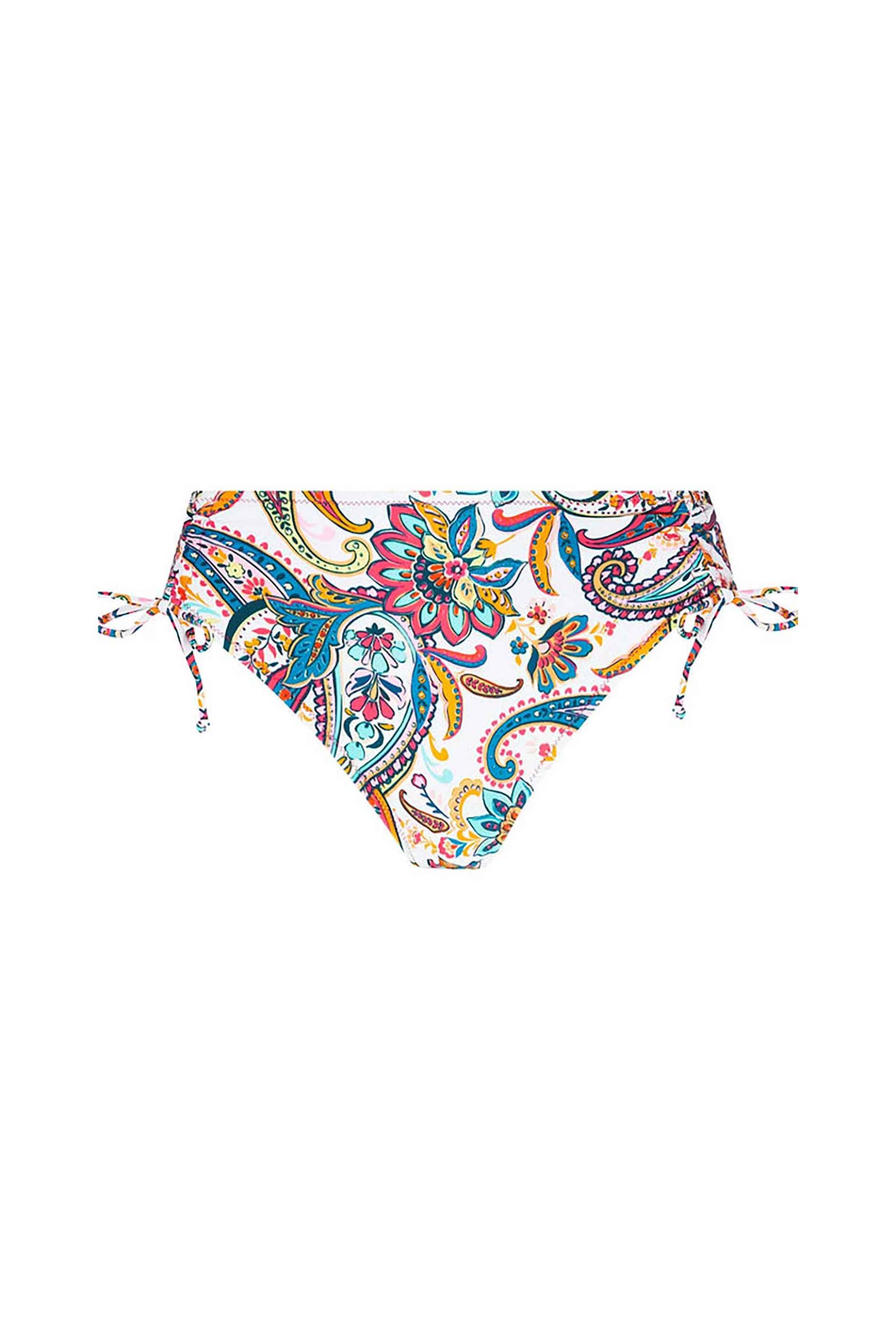 ANTIGEL Antigel γυναικείο μαγιό μπικίνι σλιπ με floral print - FBB0678 Λευκό