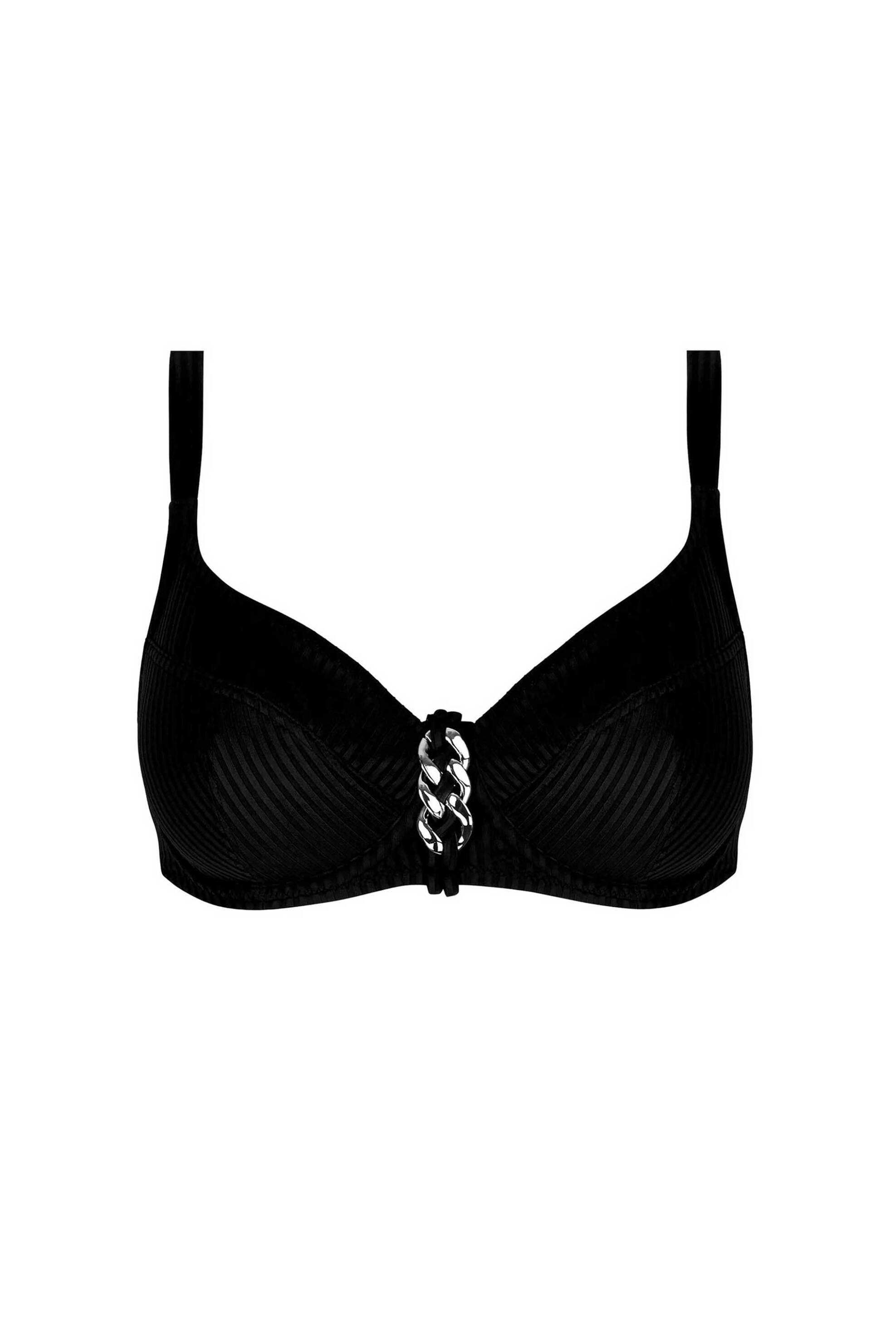 ANTIGEL Antigel γυναικείο μαγιό μπικίνι τοπ με floral print Cup G - FBB3508G Μαύρο