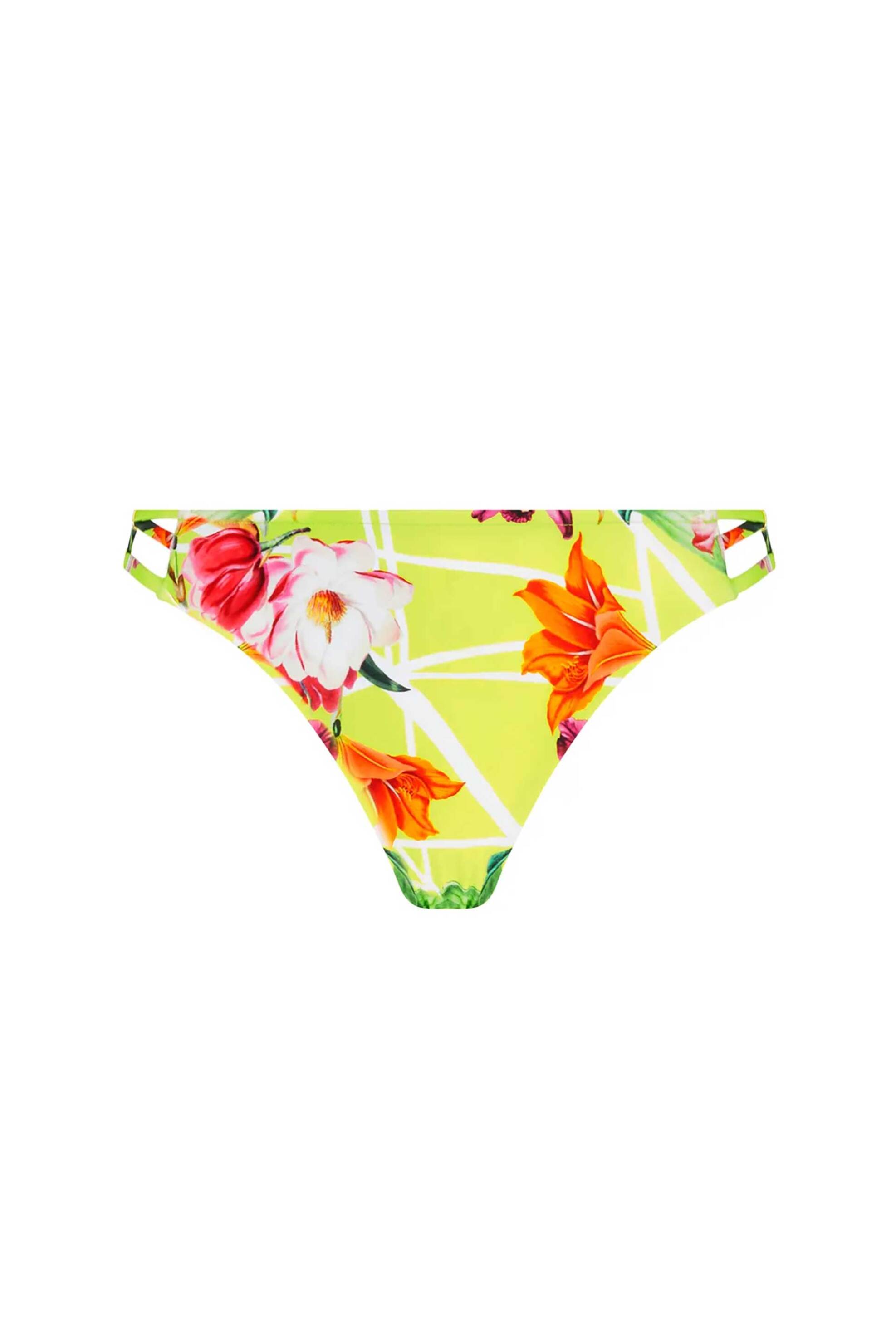Lise Charmel γυναικείο μαγιό μπικίνι σλιπ με floral print - ABB0493 Πράσινο Lime