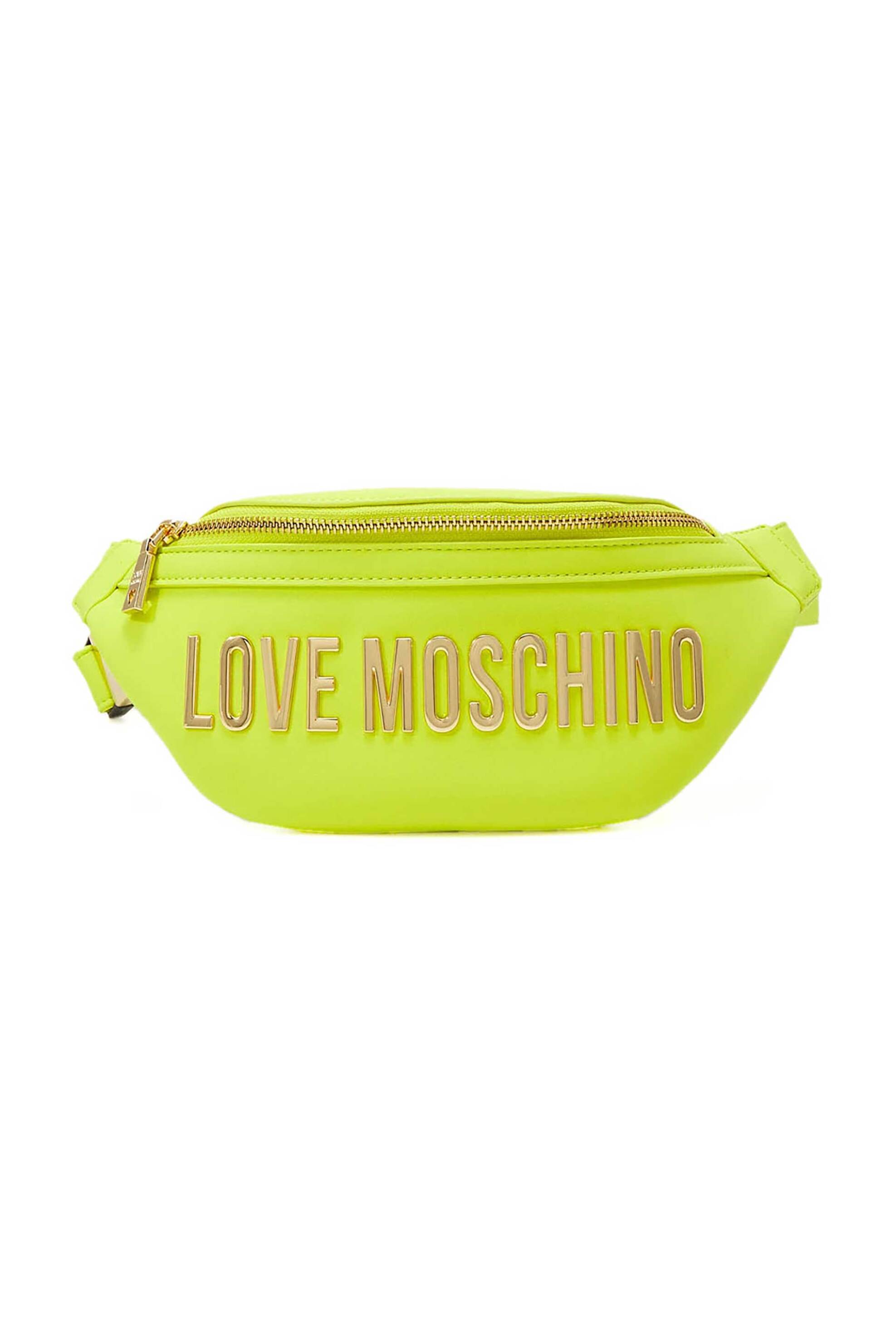 LOVE MOSCHINO Love Moschino γυναικεία τσάντα μέσης μονόχρωμη με ανάγλυφο λογότυπο "Bold Love" - JC4195PP1IKD0 Πράσινο Lime