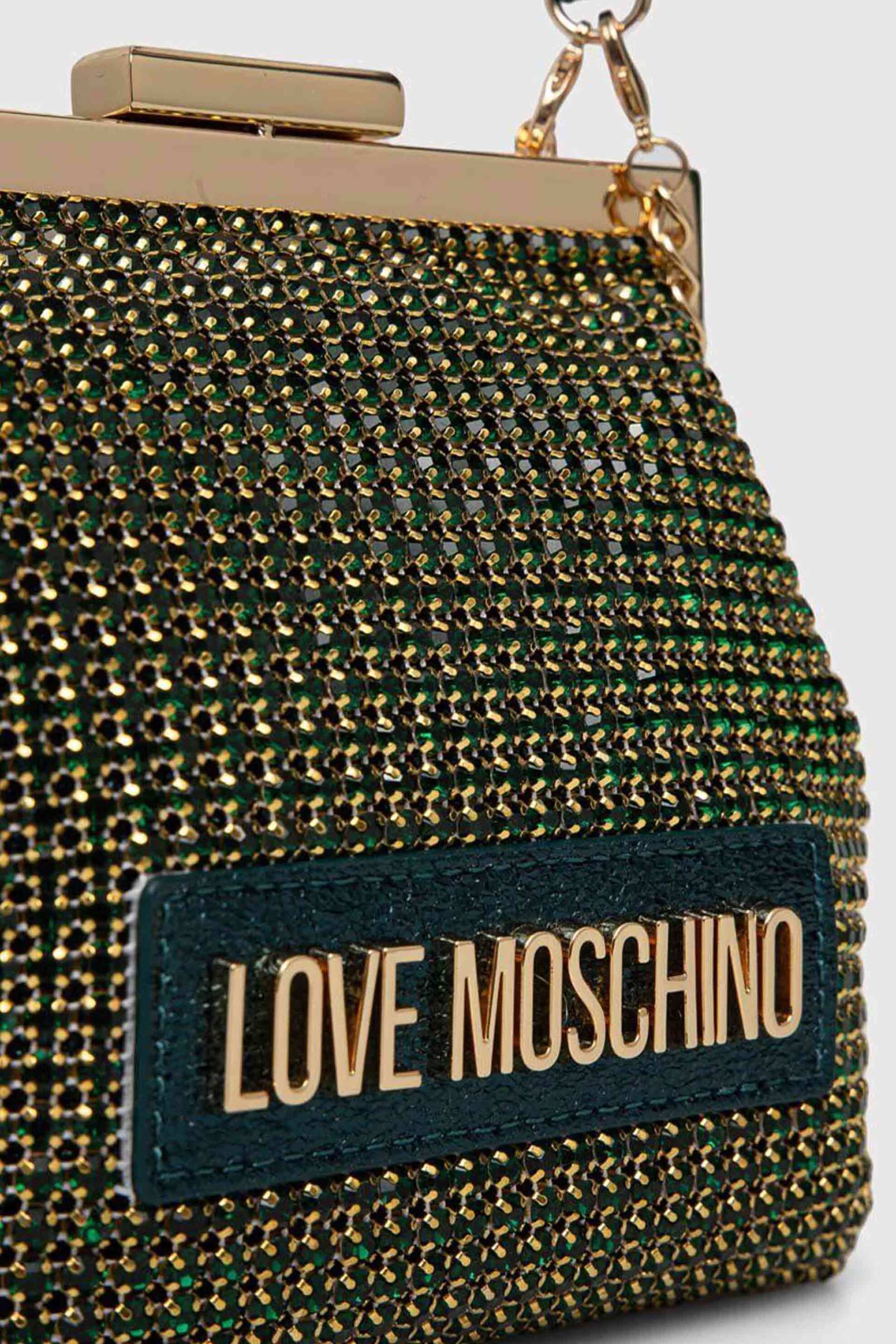Love Moschino γυναικεία τσάντα χειρός με all-over σχέδιο με στρας - JC4043PP1LLP1 Πράσινο φωτογραφία