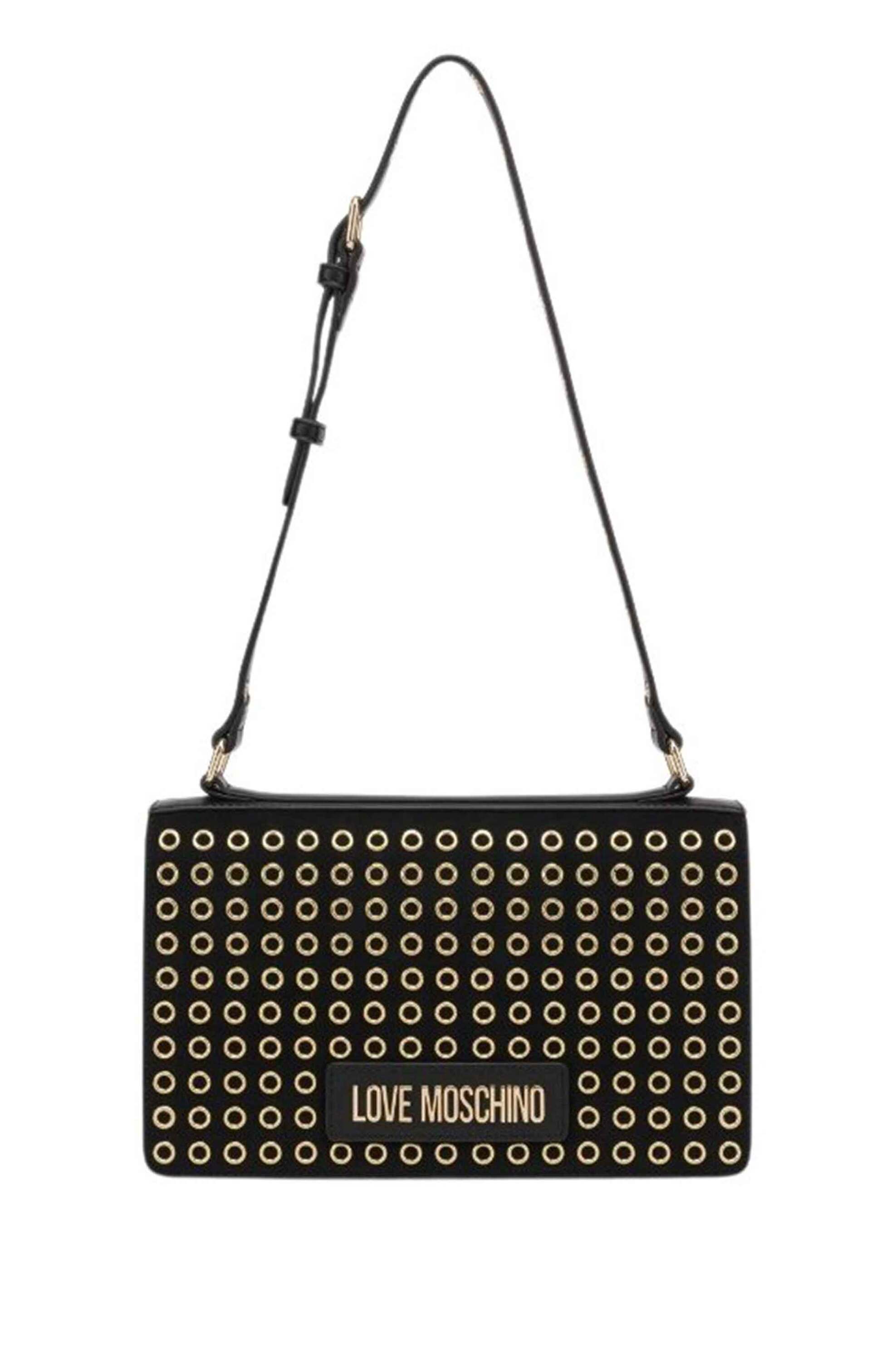 Love Moschino γυναικεία τσάντα ώμου με ανάγλυφο μεταλλικό σχέδιο και λογότυπο | ONE SIZE