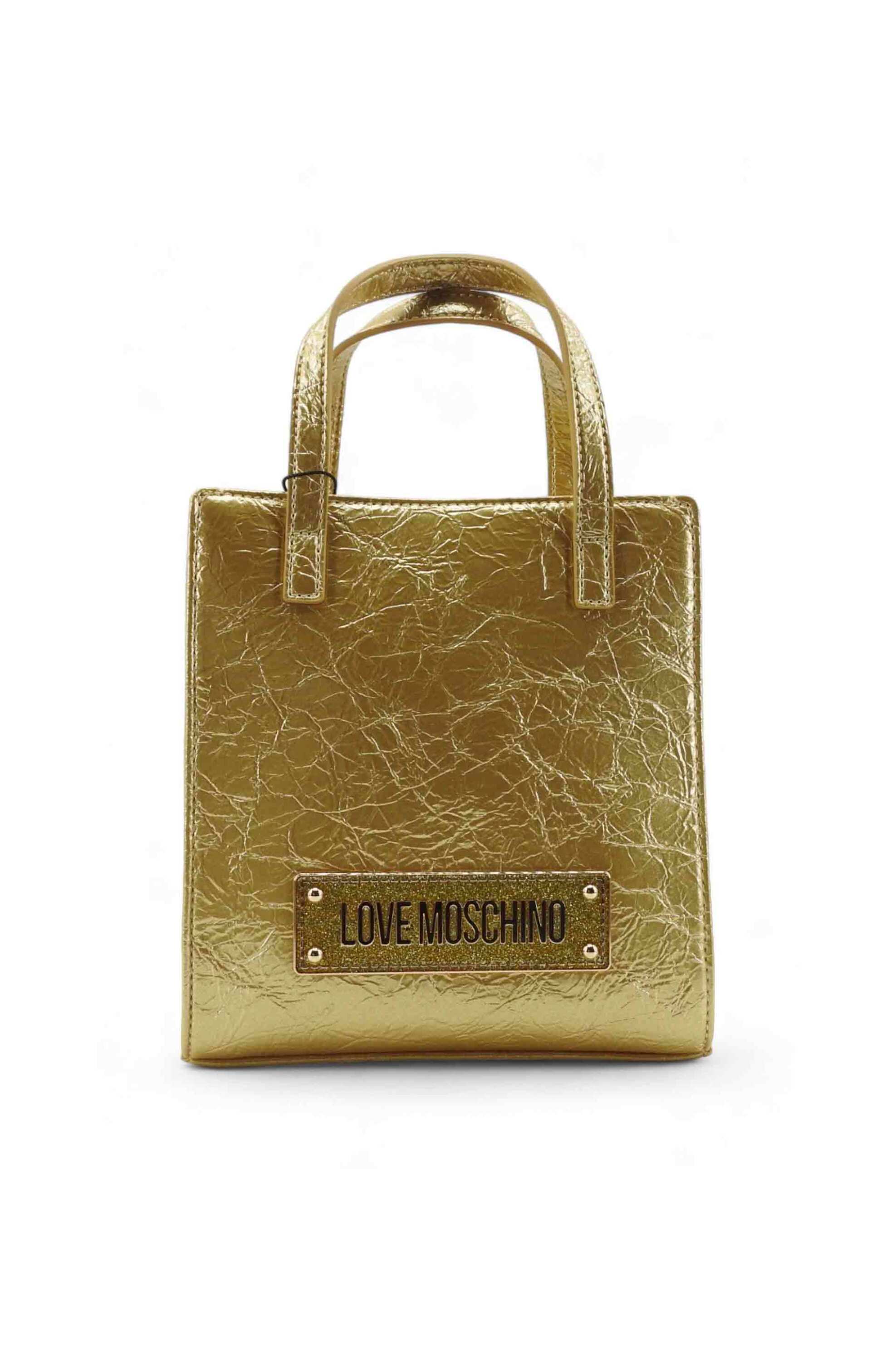 Love Moschino γυναικείο mini bag με crinkle effect και logo patch | ONE SIZE