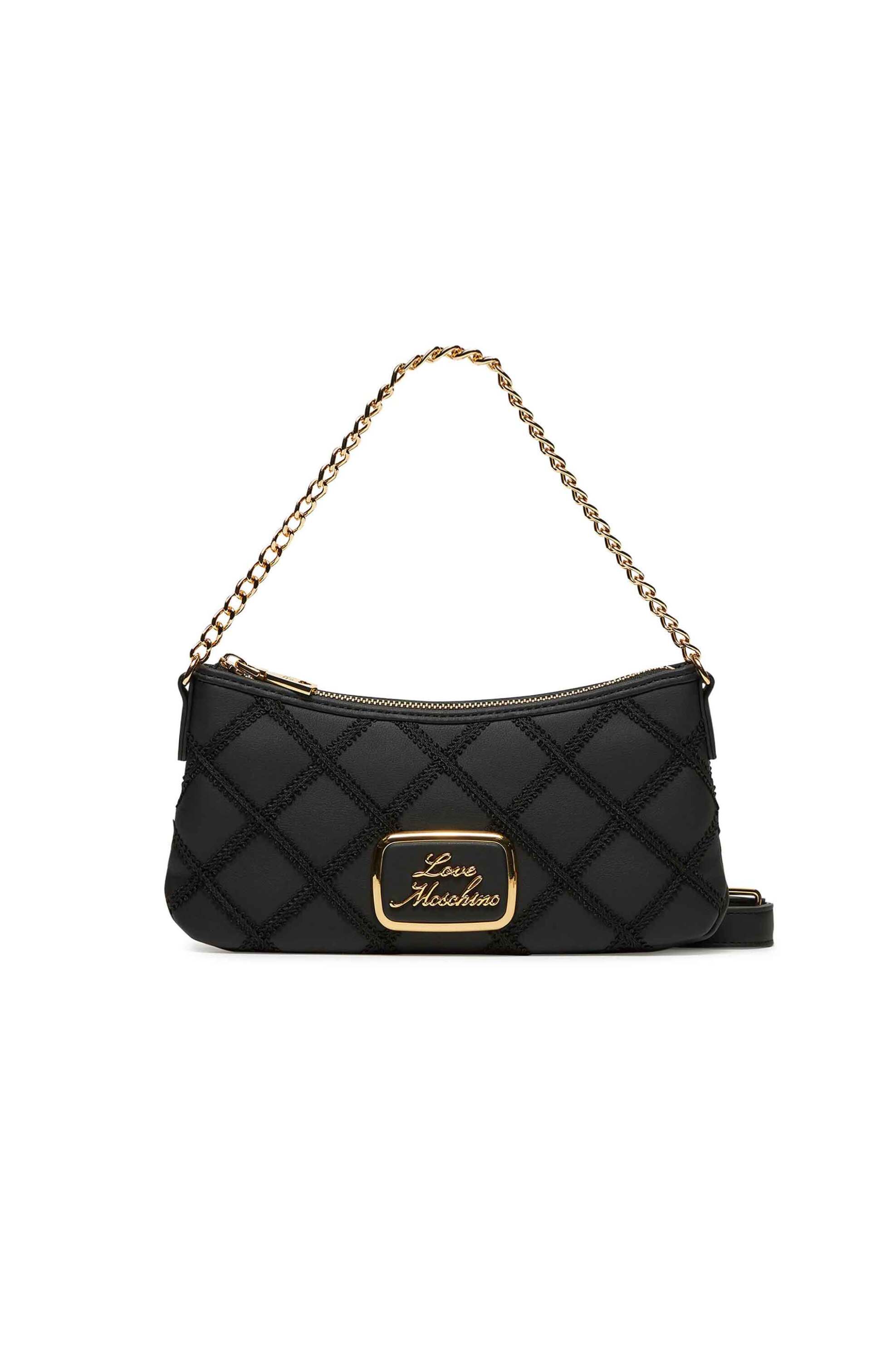 Love Moschino γυναικεία τσάντα χειρός καπιτονέ με μεταλλικό logo | ONE SIZE