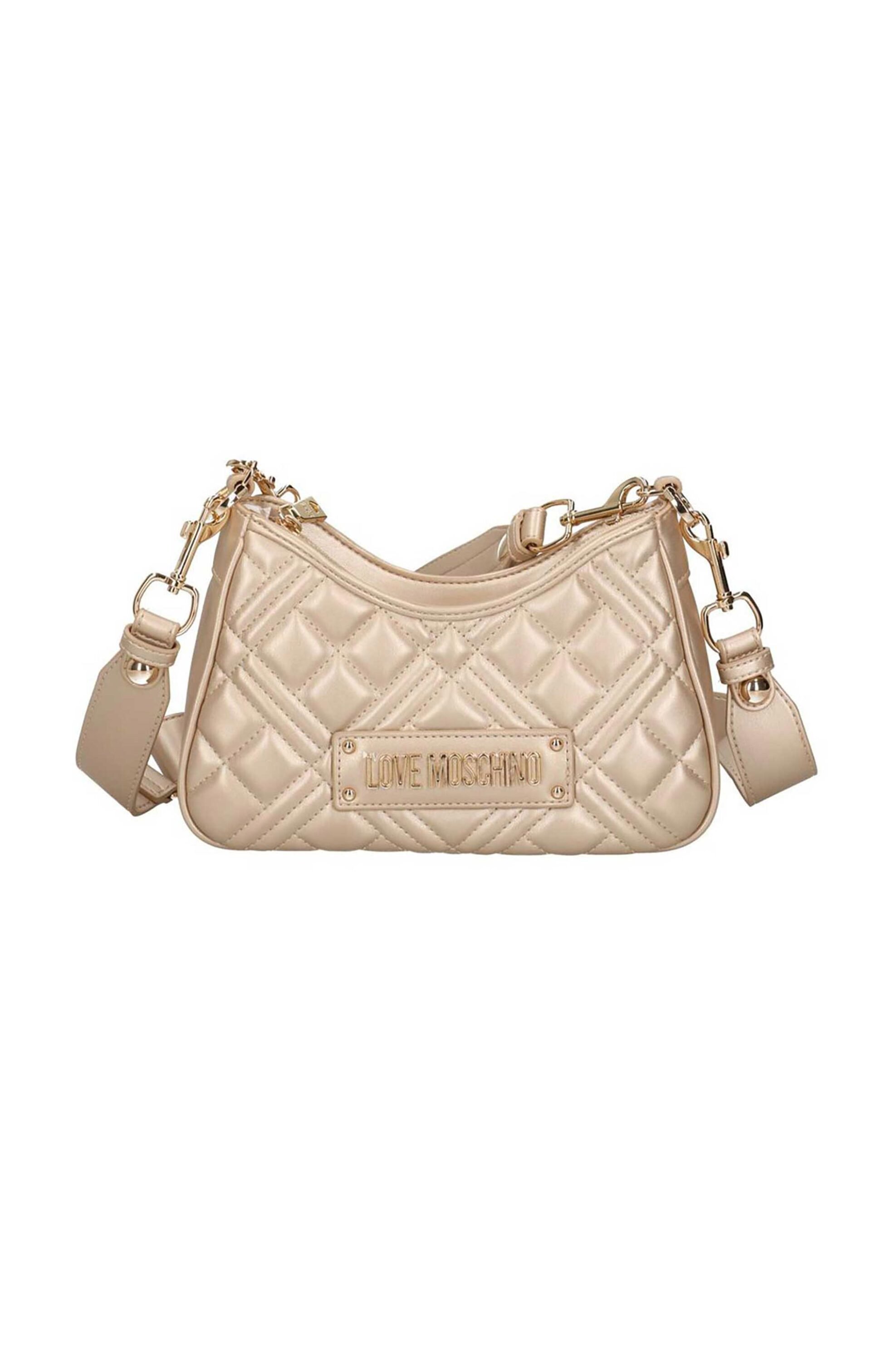 LOVE MOSCHINO Love Moschino γυναικεία τσάντα ώμου με καπιτονέ σχέδιο και μεταλλικό λογότυπο - JC4152PP1MLA1 Χρυσό