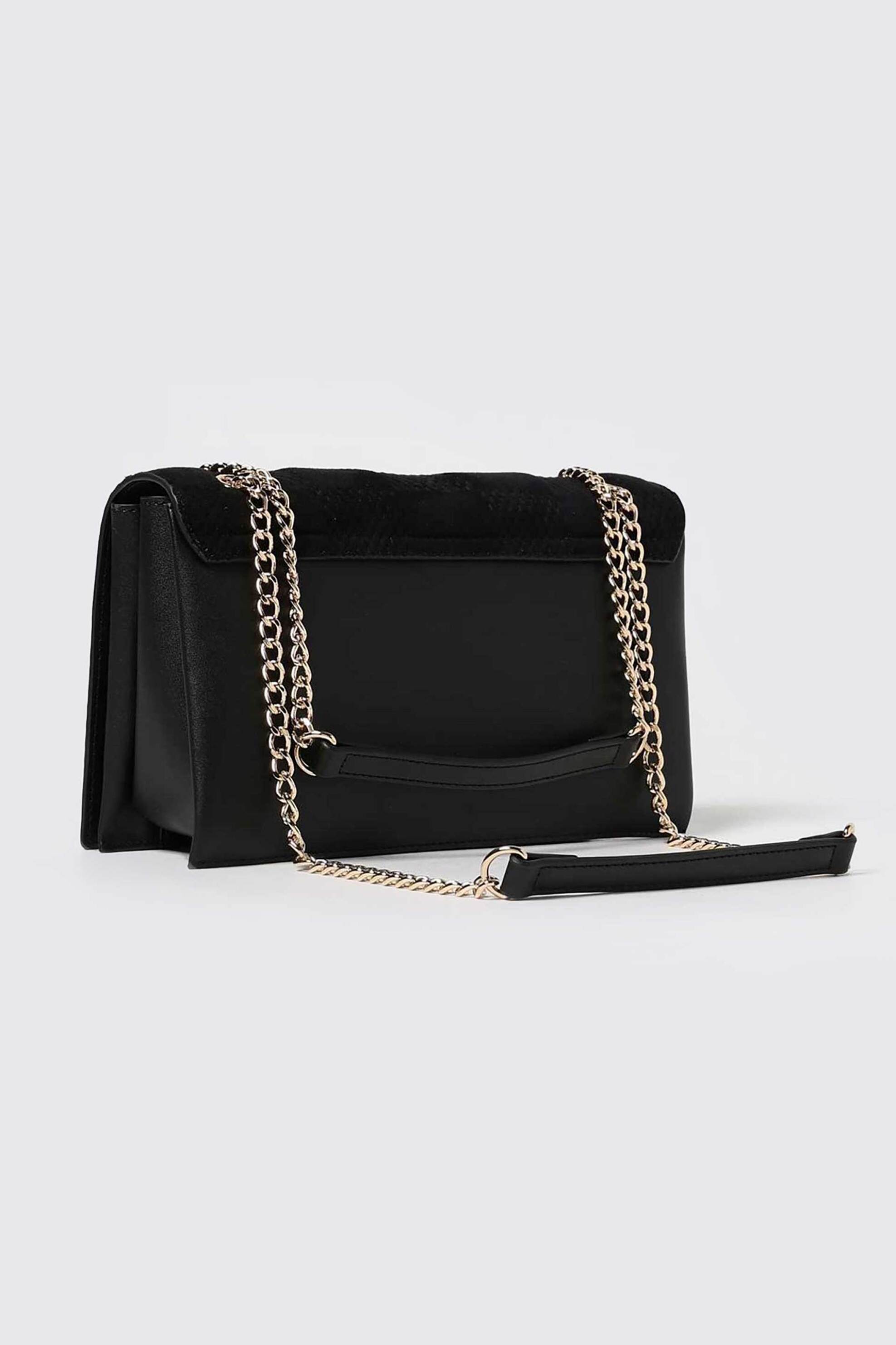 Love Moschino γυναικεία τσάντα ώμου με ανάγλυφο καρό σχέδιο - JC4122PP0NKB1 Μαύρο φωτογραφία