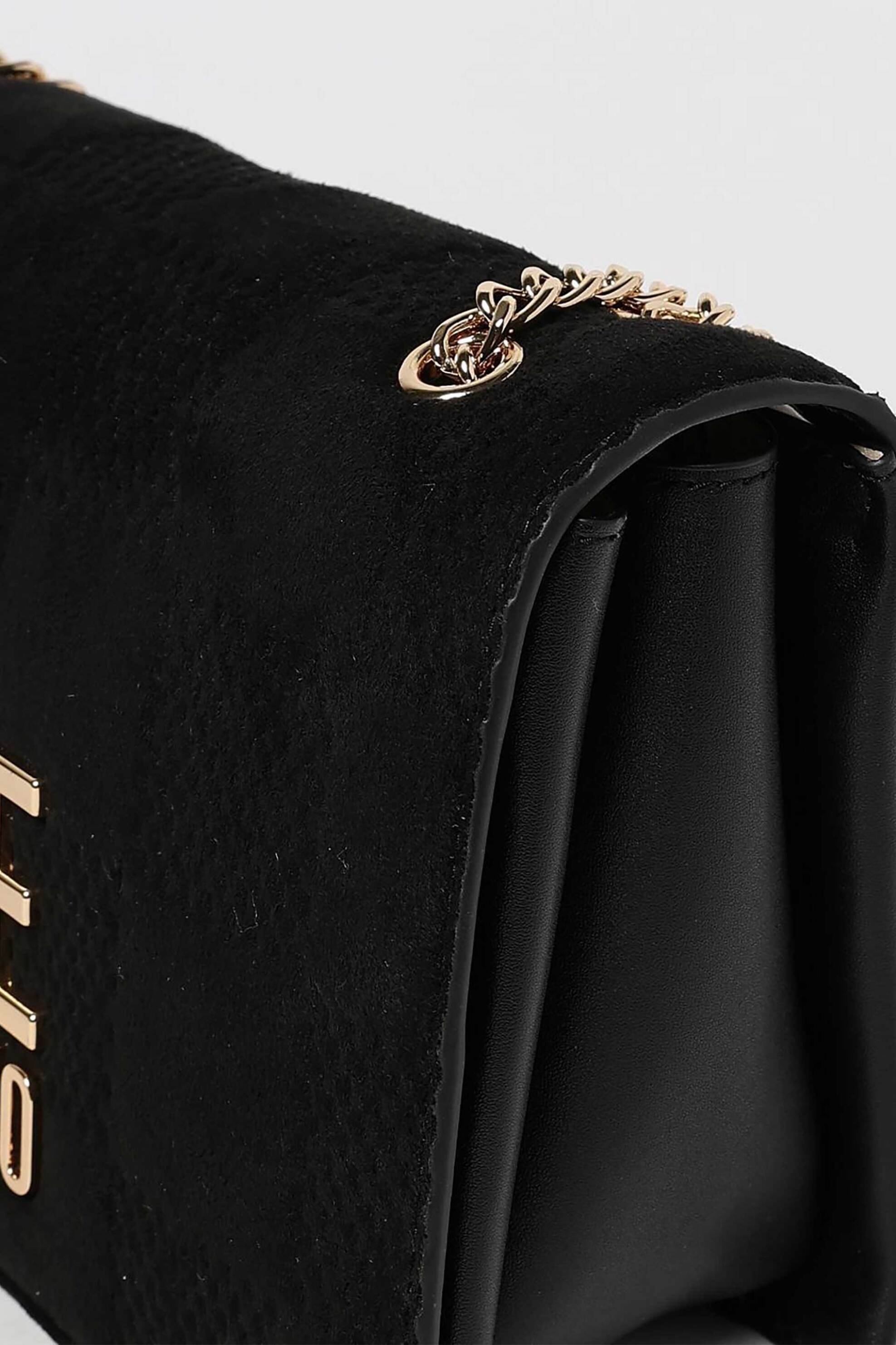 Love Moschino γυναικεία τσάντα ώμου με ανάγλυφο καρό σχέδιο - JC4122PP0NKB1 Μαύρο φωτογραφία