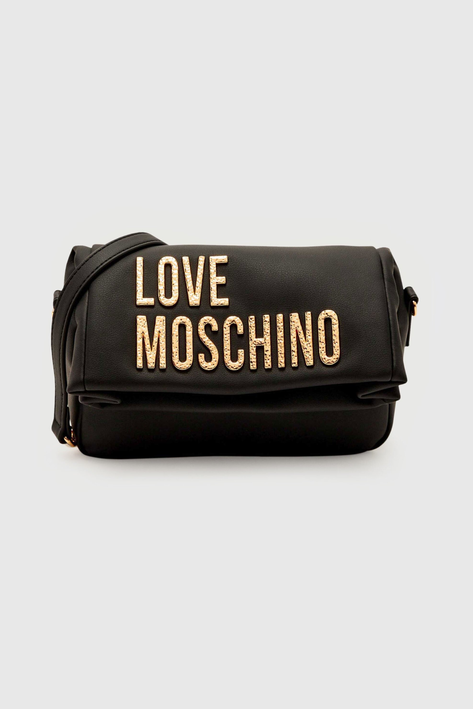 LOVE MOSCHINO Love Moschino γυναικεία τσάντα ώμου με μεταλλικό λογότυπο - JC4307PP0NKD0 Μαύρο