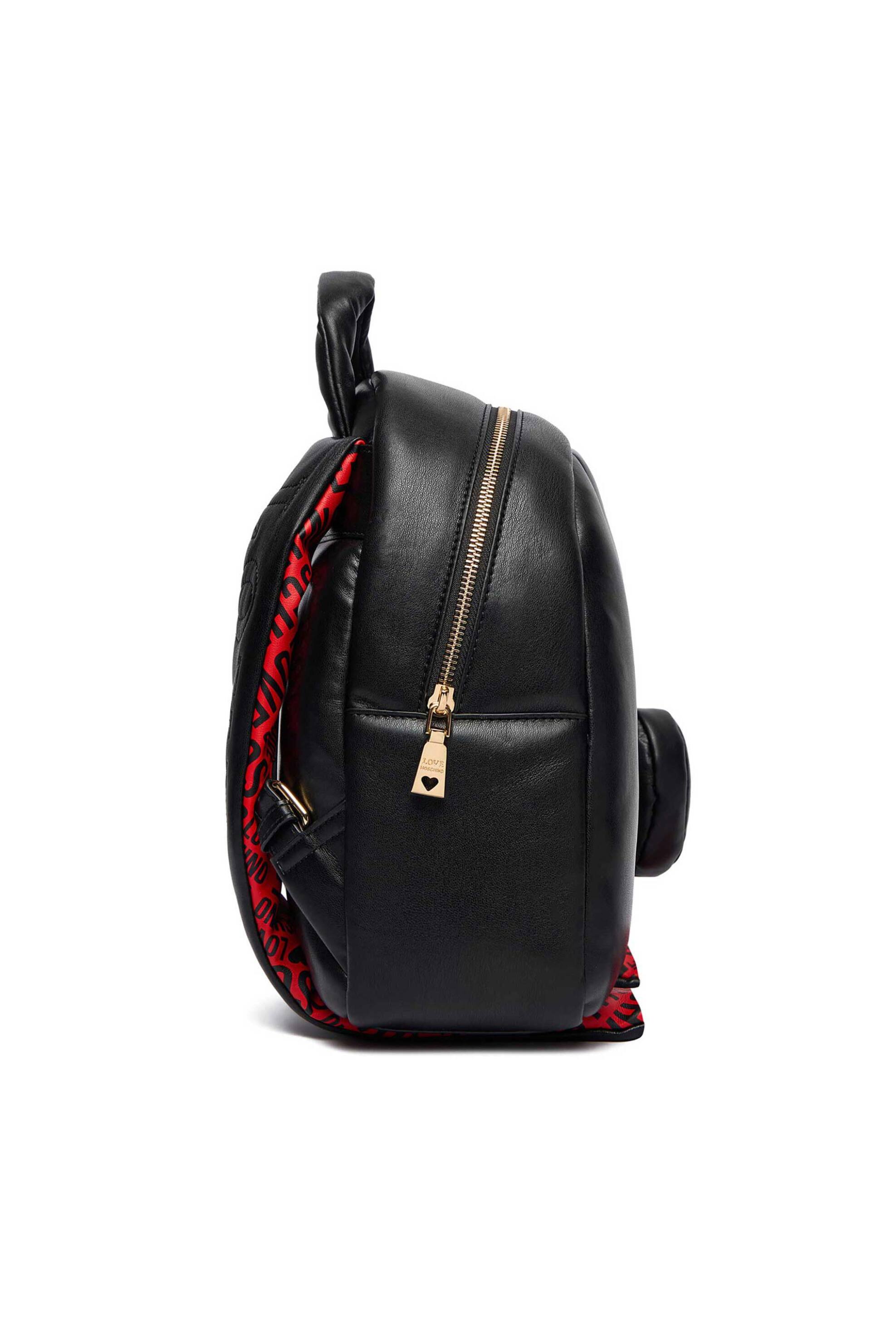Love Moschino γυναικείo backpack καπιτονέ με μεταλλικό λογότυπο - JC4324PP0NKM1 Μαύρο φωτογραφία