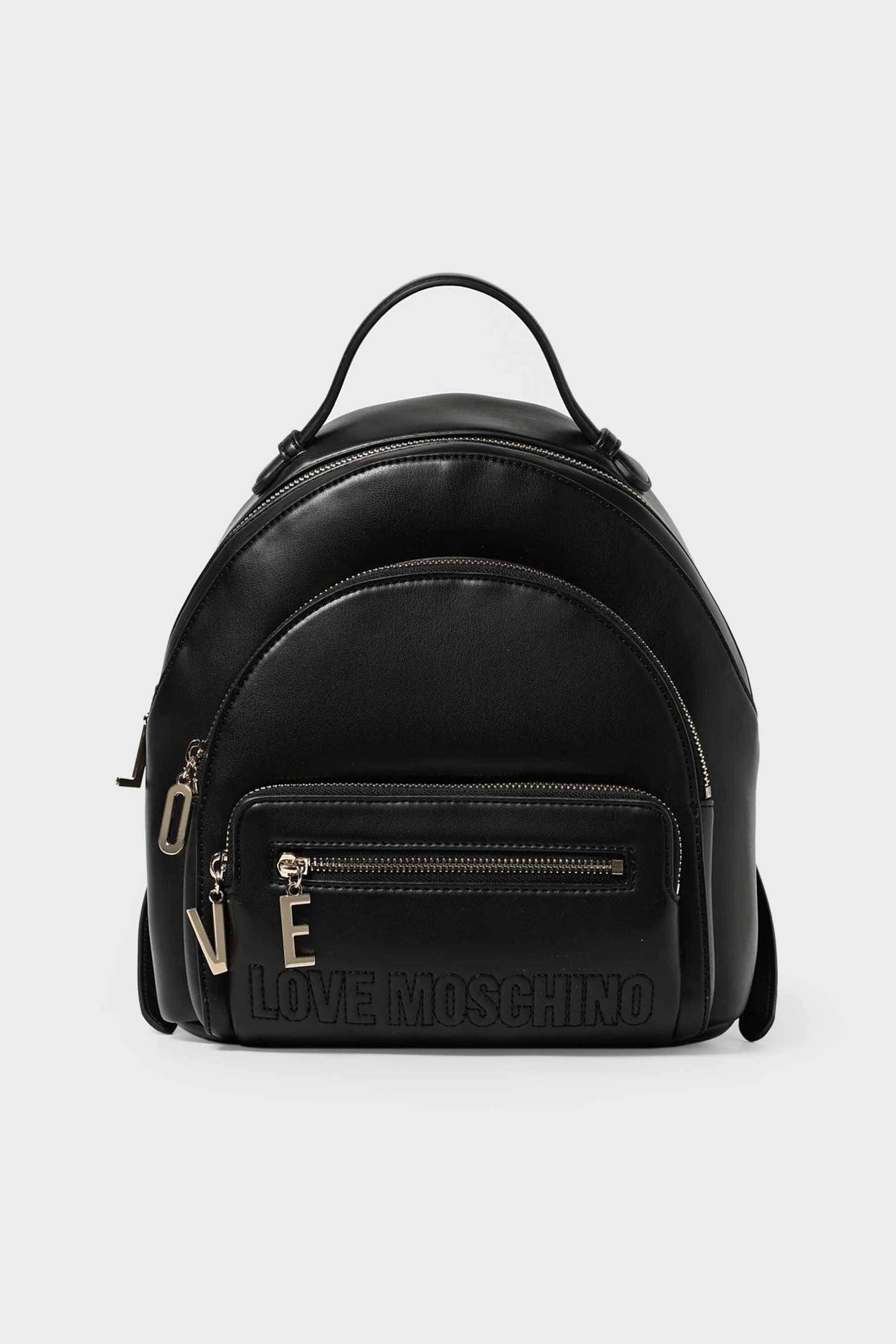 LOVE MOSCHINO Love Moschino γυναικείo backpack με κεντημένο λογότυπο - JC4344PP0NKA0 Μαύρο - Χρυσό