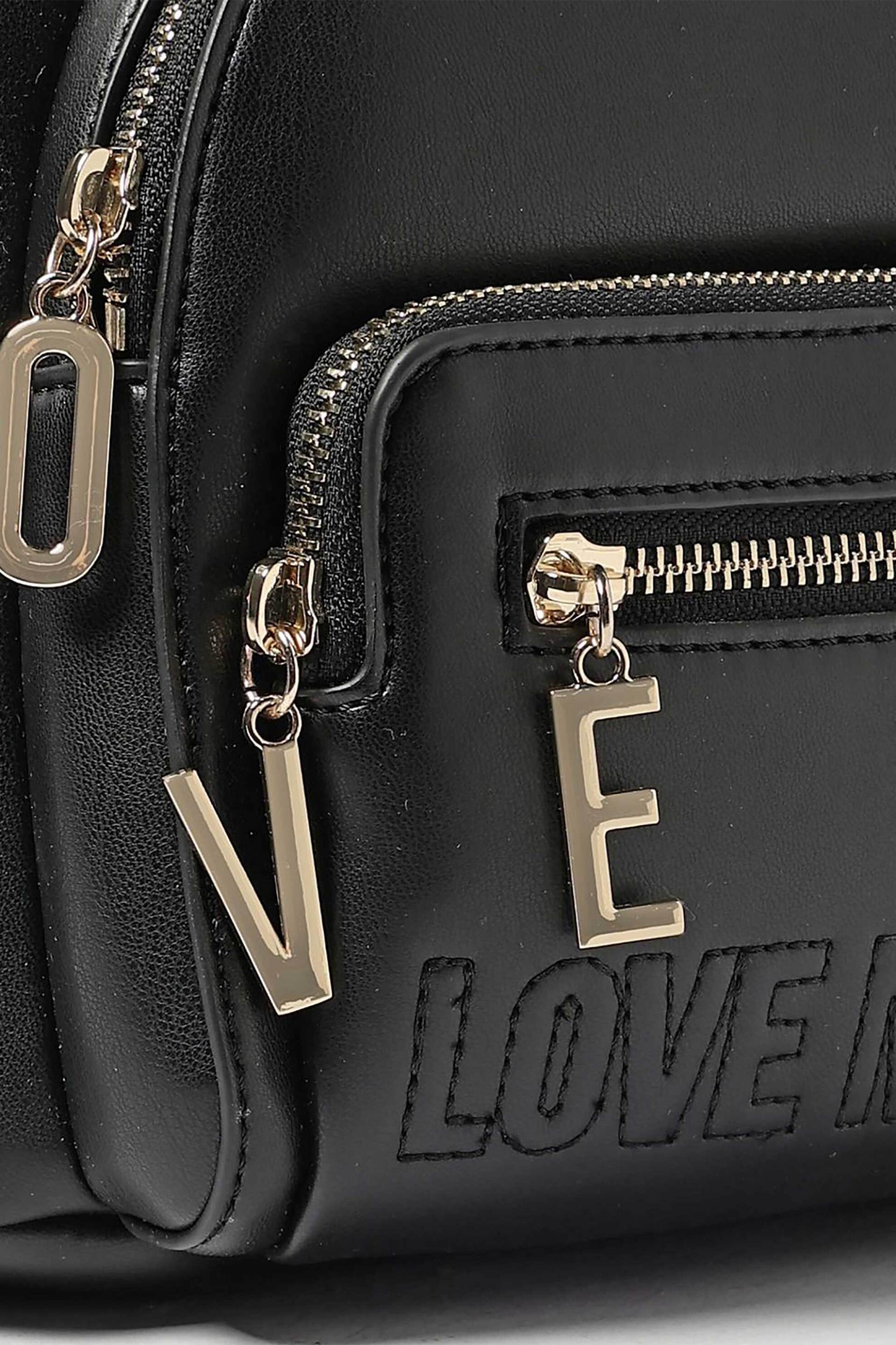 Love Moschino γυναικείo backpack με κεντημένο λογότυπο - JC4344PP0NKA0 Μαύρο - Χρυσό φωτογραφία