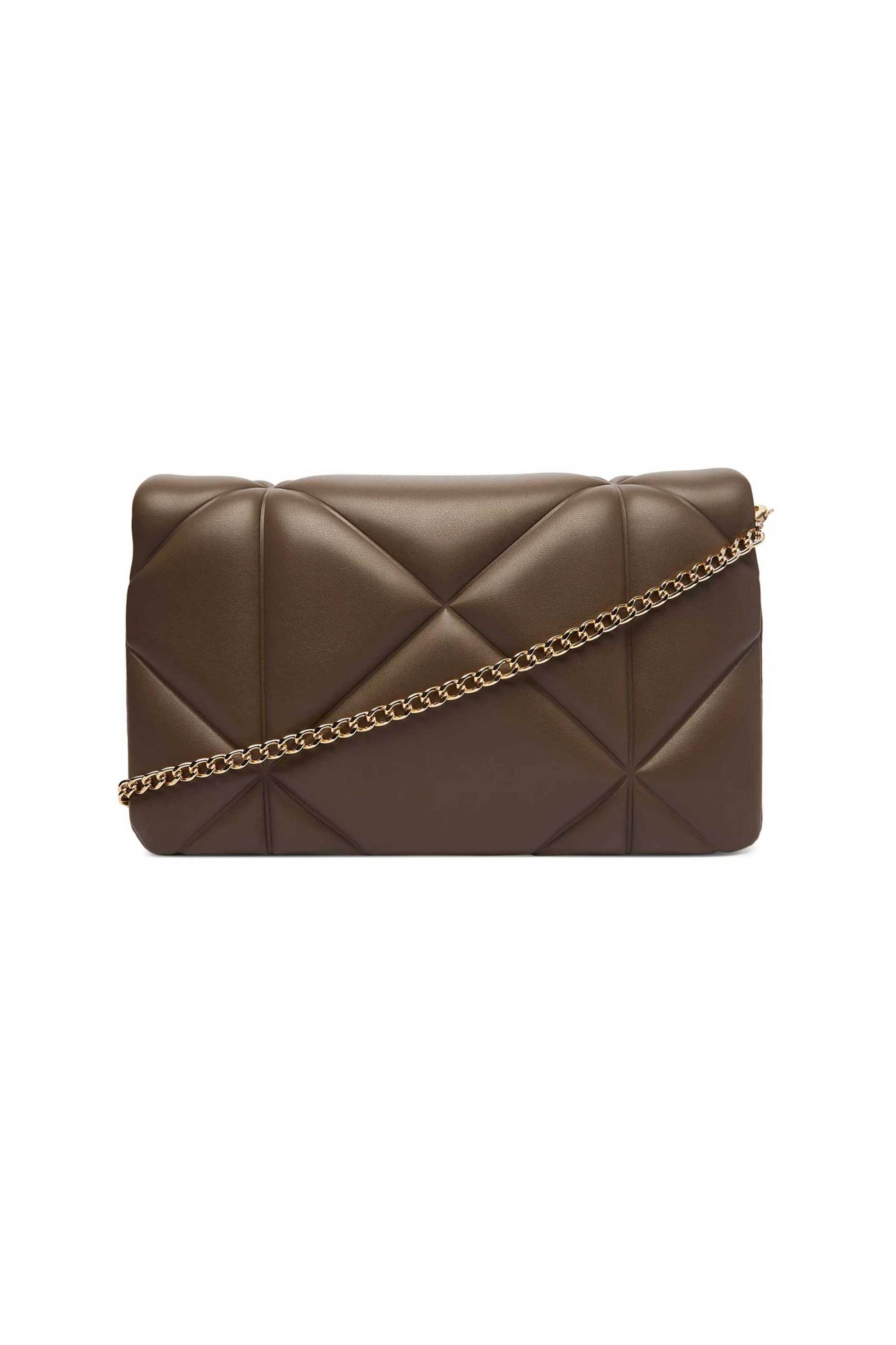 LOVE MOSCHINO Love Moschino γυναικεία τσάντα ώμου/crossbosy με μεταλλικό λογότυπο - JC4043PP1OLC0 Taupe - 2