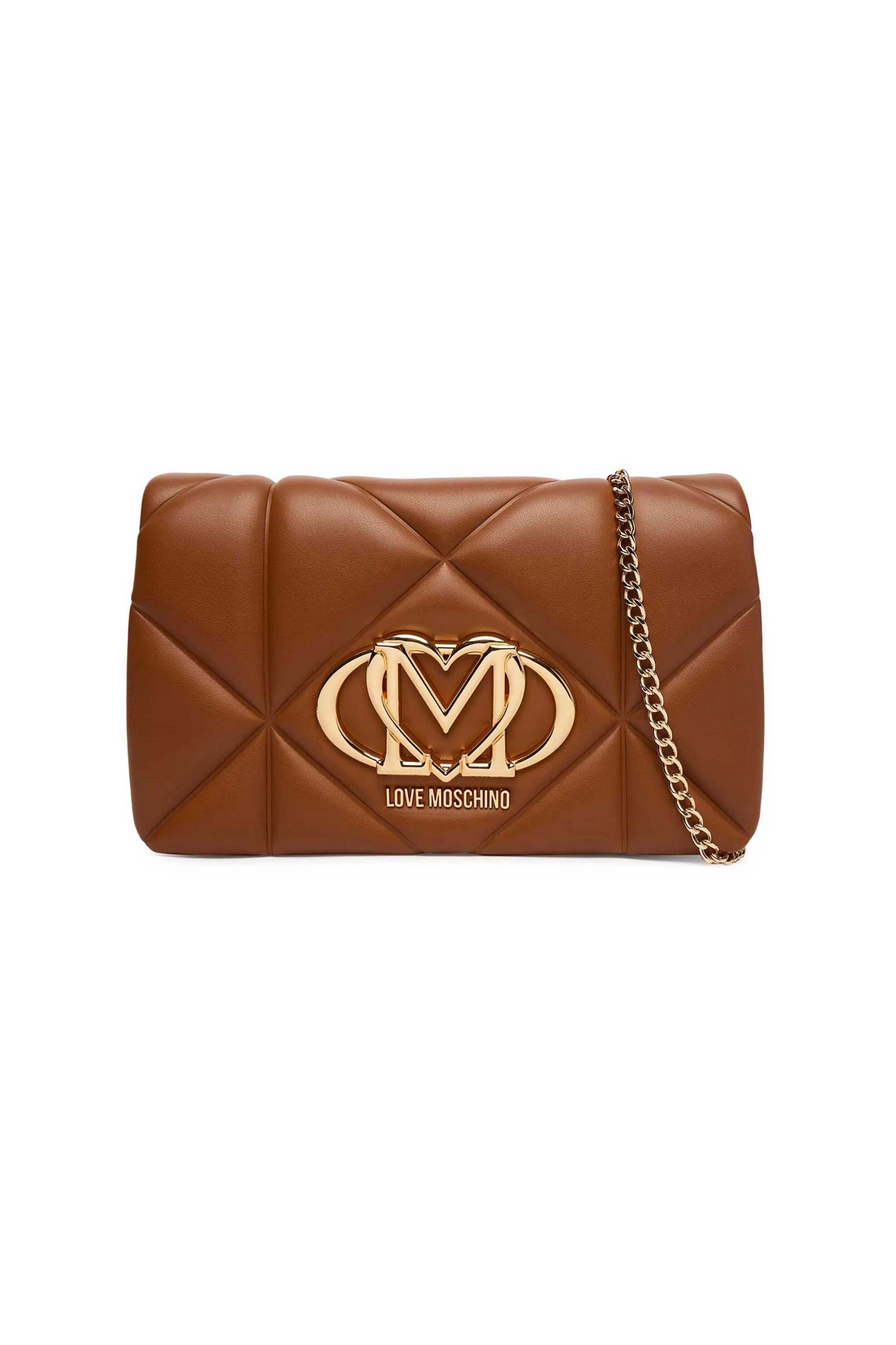 LOVE MOSCHINO Love Moschino γυναικεία τσάντα ώμου/crossbosy με μεταλλικό λογότυπο - JC4043PP1OLC0 Ταμπά