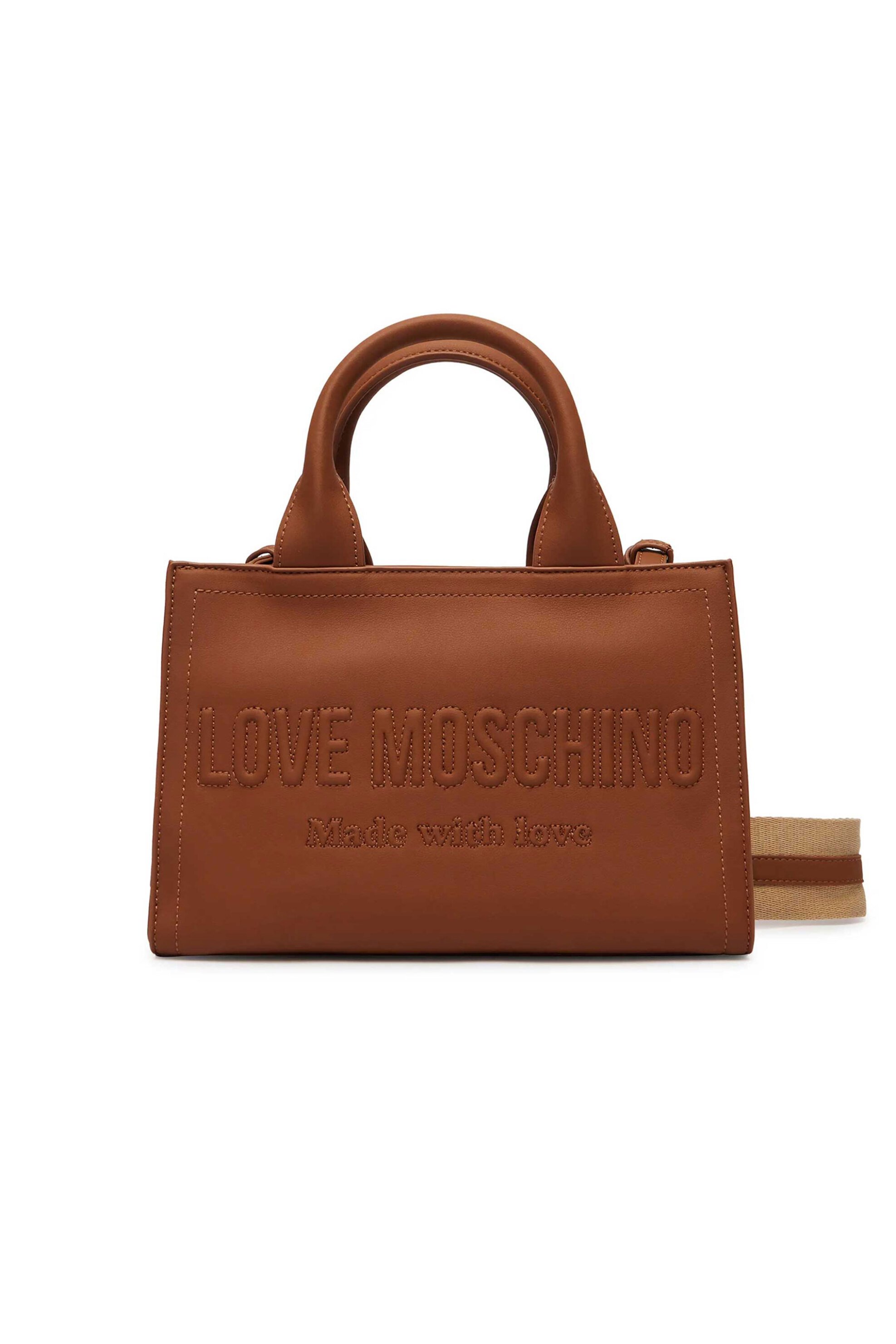LOVE MOSCHINO Love Moschino γυναικεία τσάντα χειρός με ανάγλυφο λογότυπο - JC4044PP1OLE0 Ταμπά