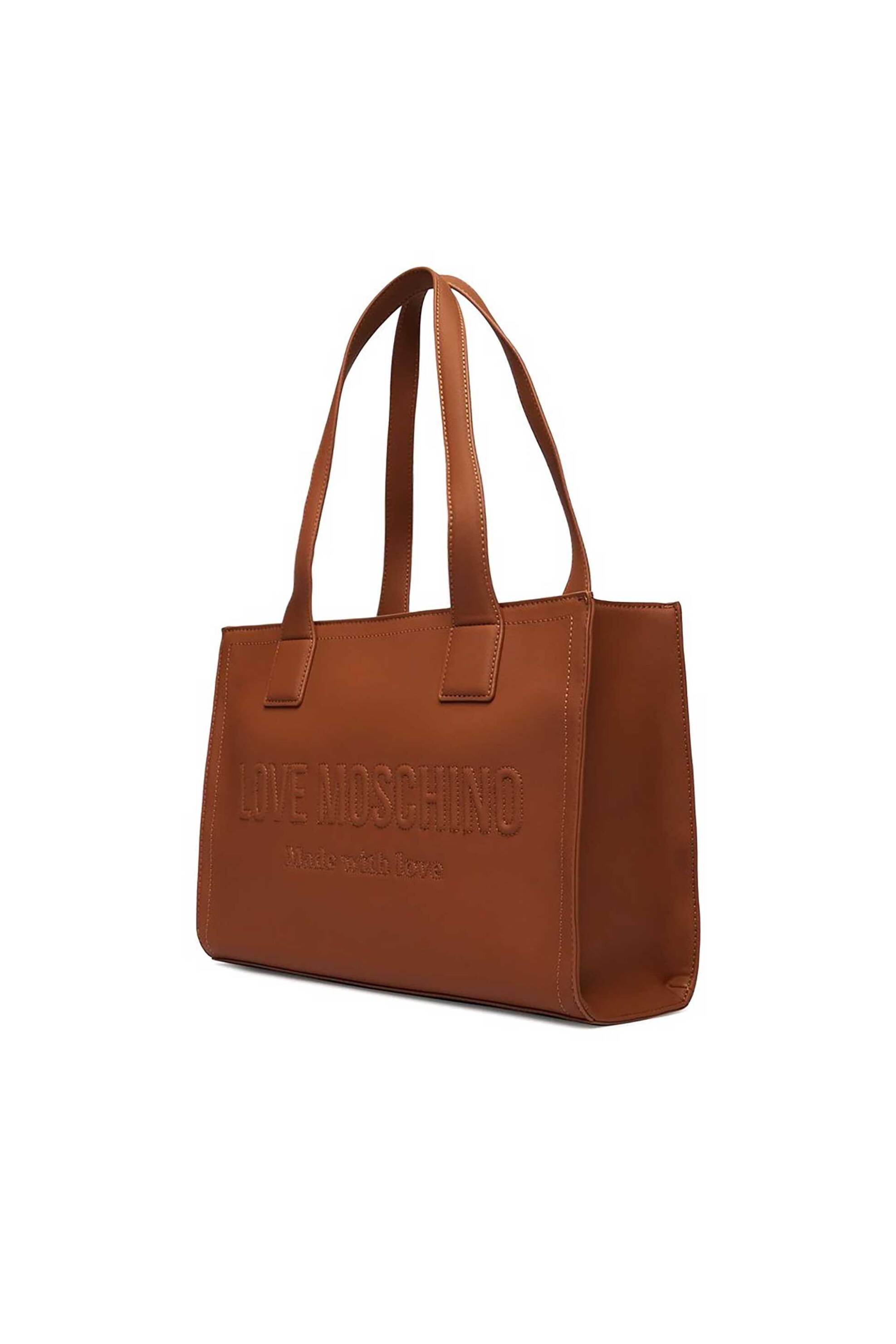 Love Moschino γυναικεία τσάντα tote με ανάγλυφο λογότυπο - JC4045PP1OLE0 Καμηλό