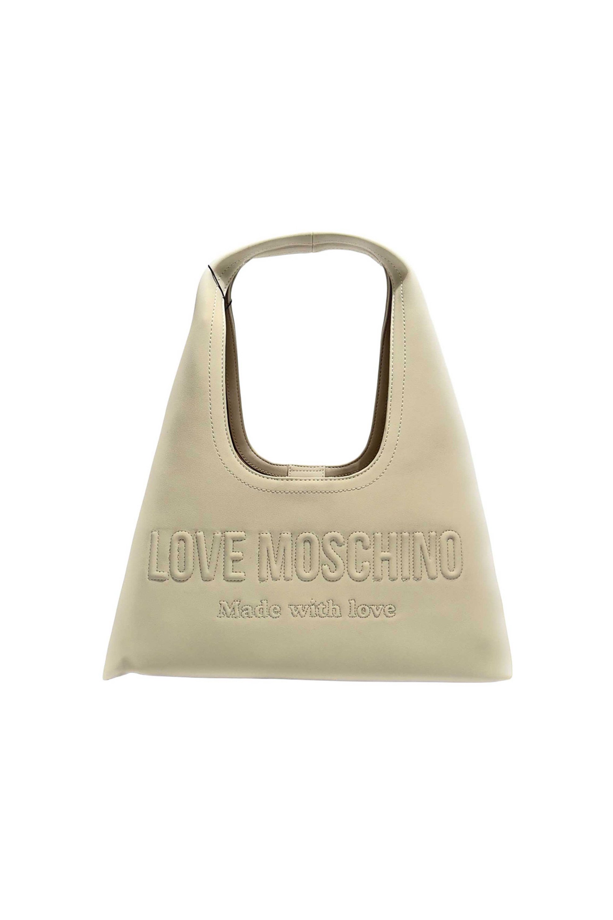 Love Moschino Love Moschino γυναικεία τσάντα ώμου με ανάγλυφο λογότυπο - JC4047PP1OLE0 Εκρού