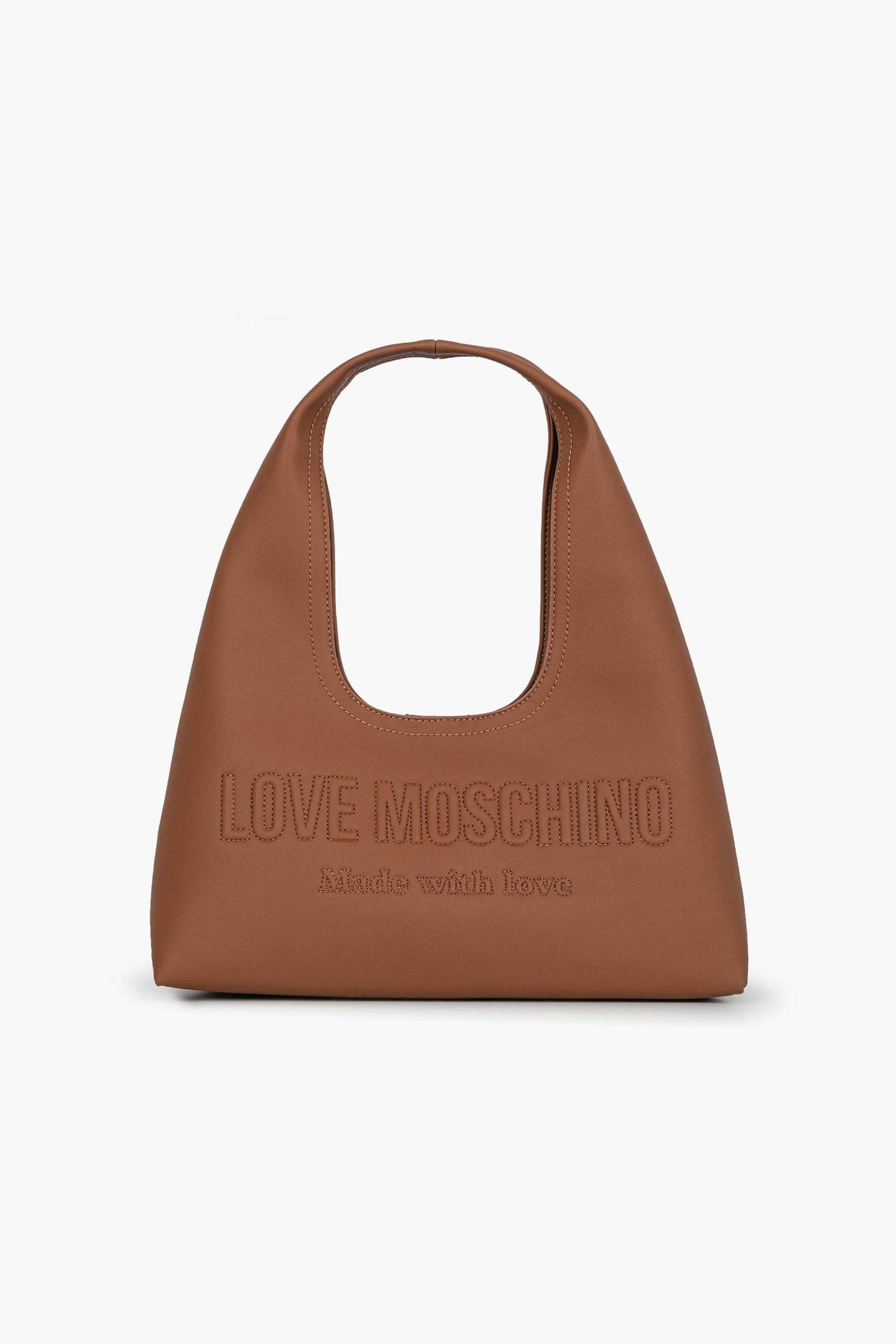 Love Moschino Love Moschino γυναικεία τσάντα ώμου με ανάγλυφο λογότυπο - JC4047PP1OLE0 Καμηλό