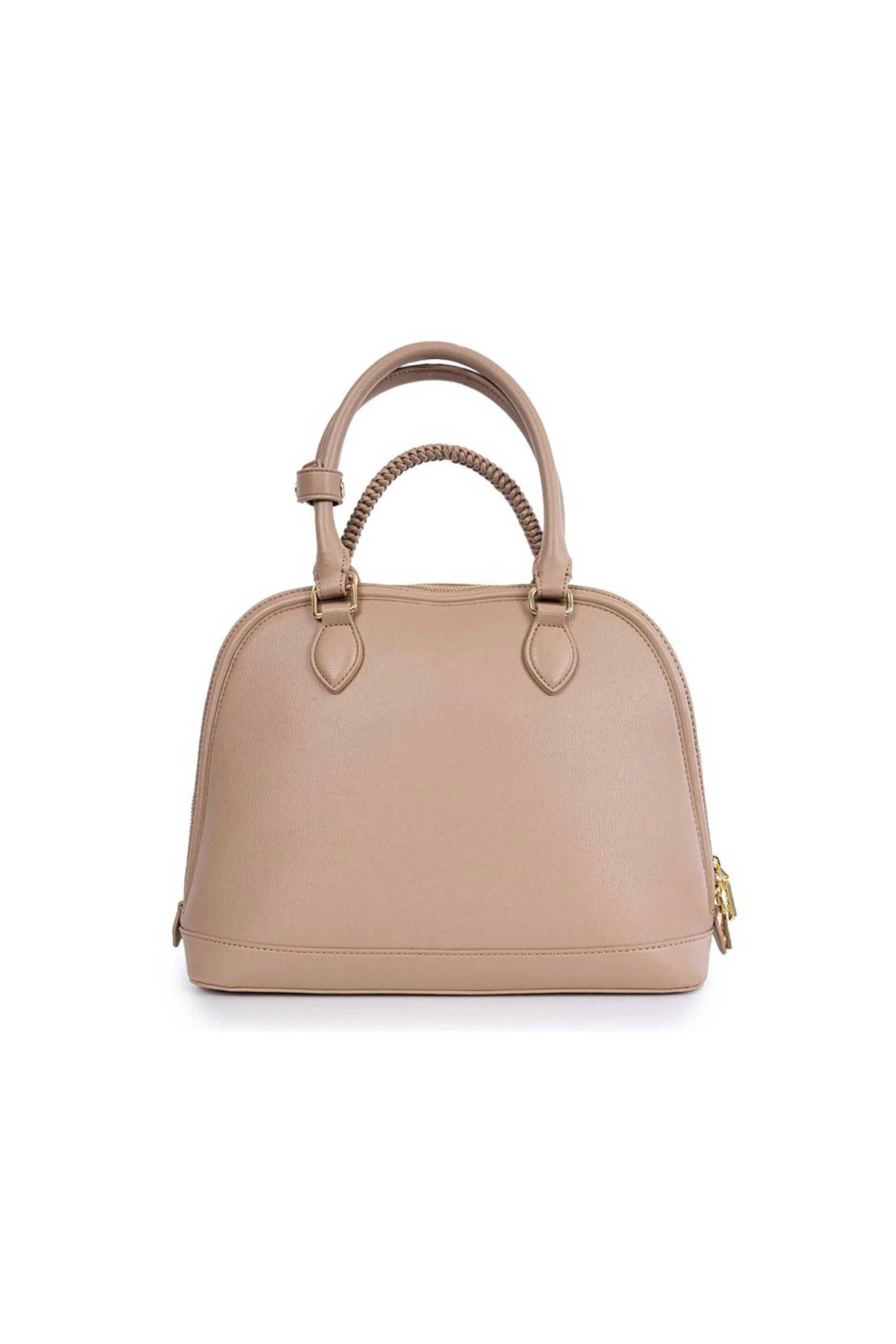 LOVE MOSCHINO Love Moschino γυναικεία τσάντα χειρός με μεταλλικό λογότυπο - JC4100PP1OLL0 Μπεζ - 4