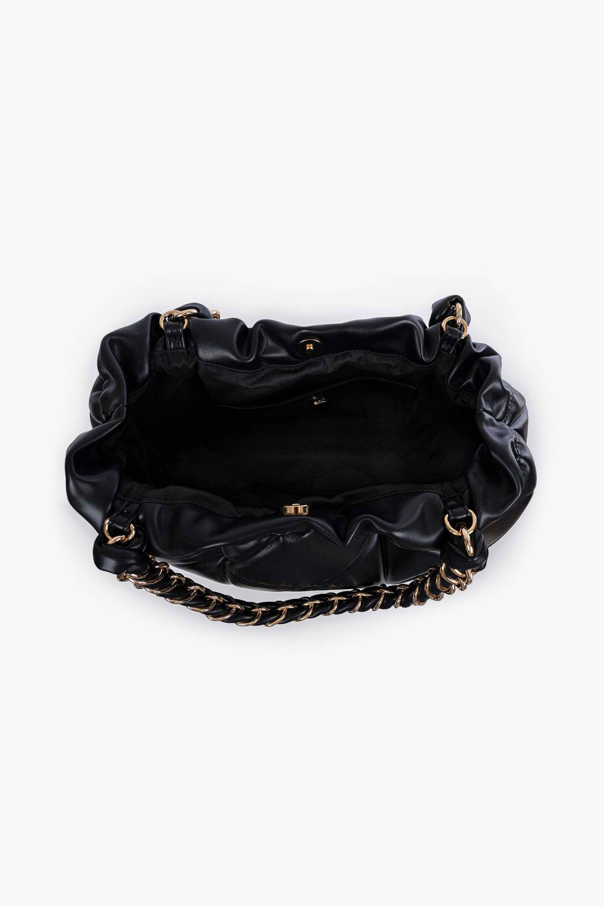 LOVE MOSCHINO Love Moschino γυναικεία τσάντα χειρός καπιτονέ με μεταλλικό λογότυπο - JC4113PP1OLC0 Μαύρο - 4