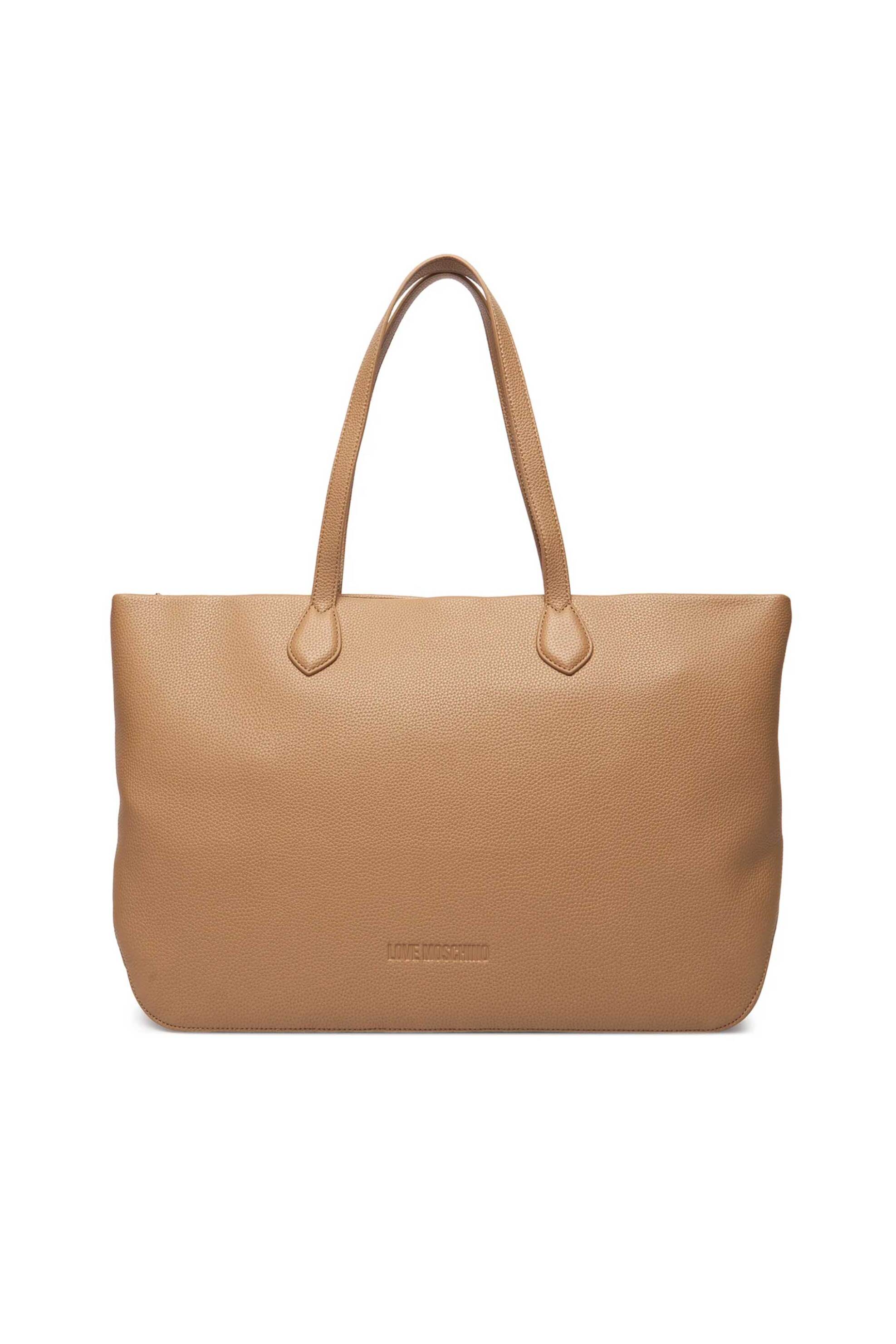 LOVE MOSCHINO Love Moschino γυναικεία τσάντα ώμου με ανάγλυφο λογότυπο - JC4121PP1OLT0 Καμηλό
