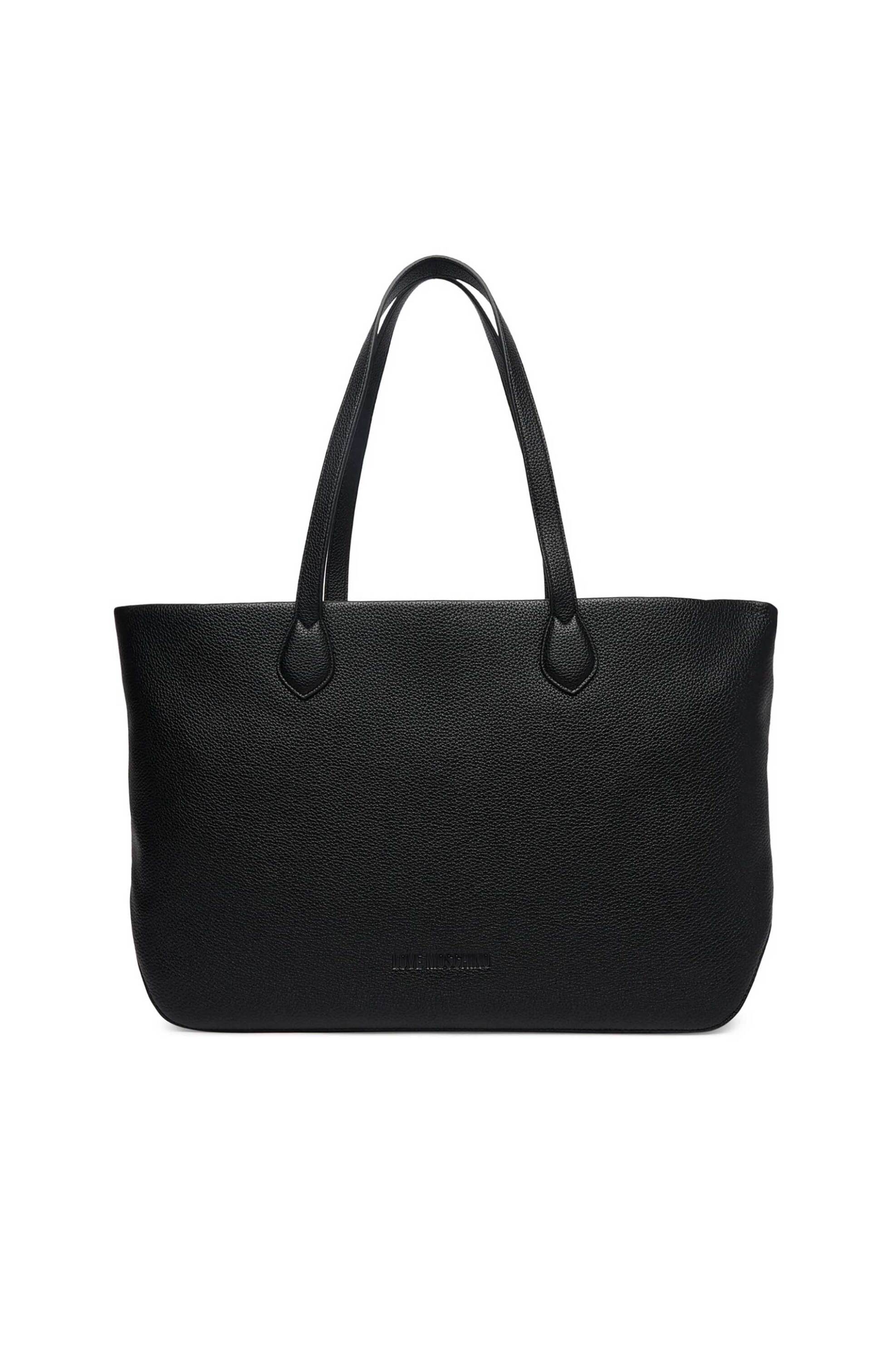 LOVE MOSCHINO Love Moschino γυναικεία τσάντα ώμου με ανάγλυφο λογότυπο - JC4121PP1OLT0 Μαύρο