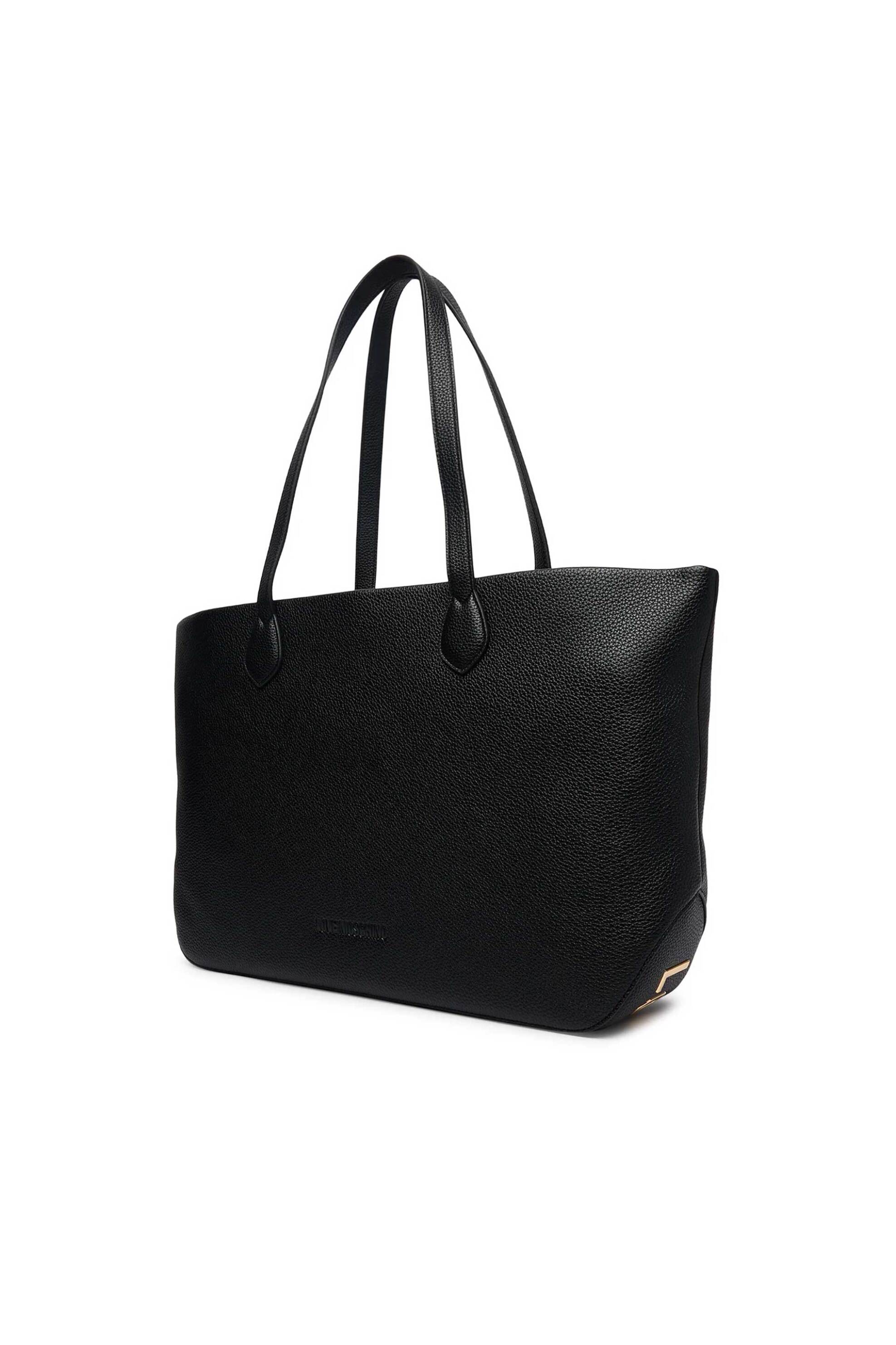 Love Moschino γυναικεία τσάντα ώμου με ανάγλυφο λογότυπο - JC4121PP1OLT0 Μαύρο