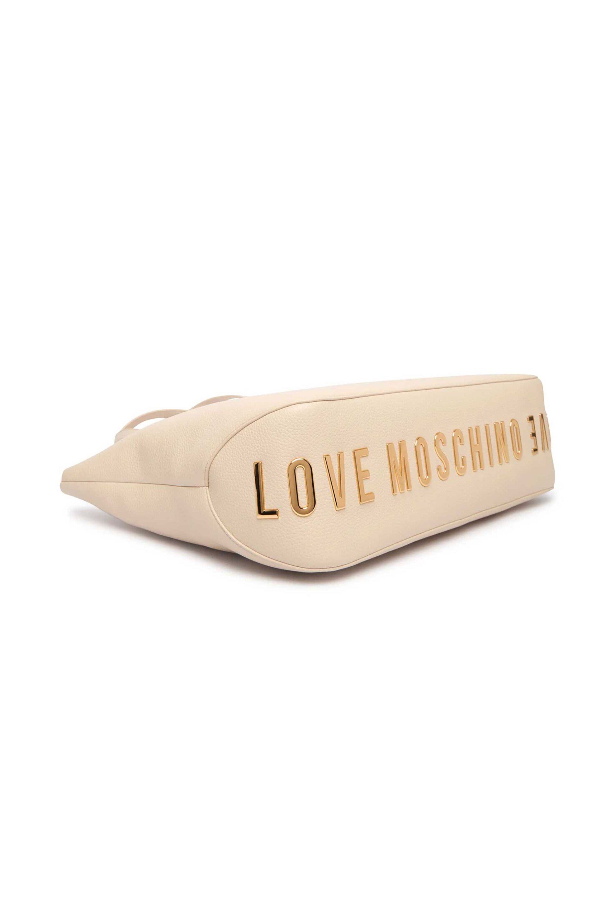 LOVE MOSCHINO Love Moschino γυναικεία τσάντα ώμου με ανάγλυφο λογότυπο - JC4121PP1OLT0 Κρέμ - 4