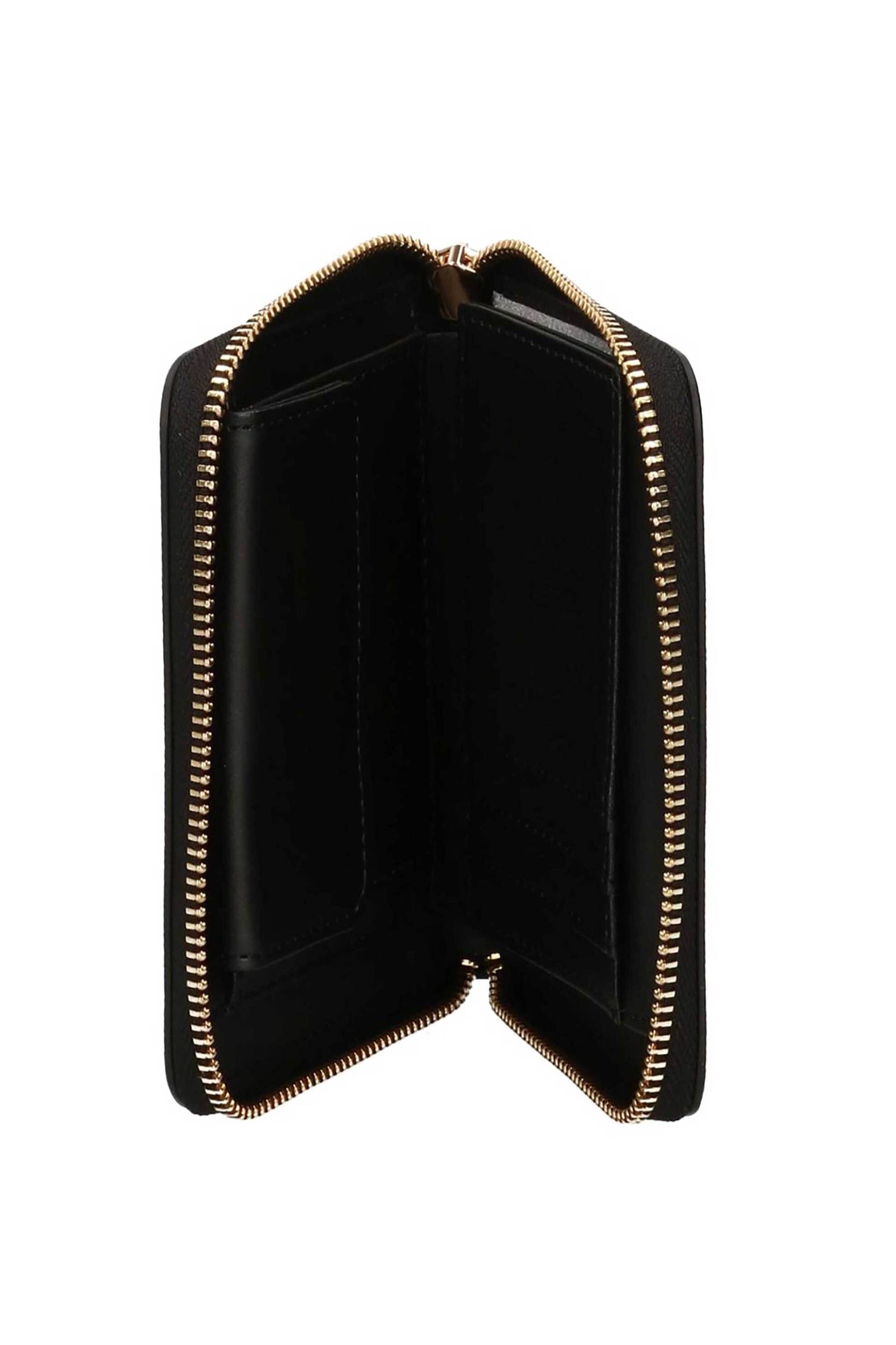 Love Moschino γυναικείο πορτοφόλι μονόχρωμο με μεταλλικό λογότυπο - JC5507PP1OLQ0 Μαύρο