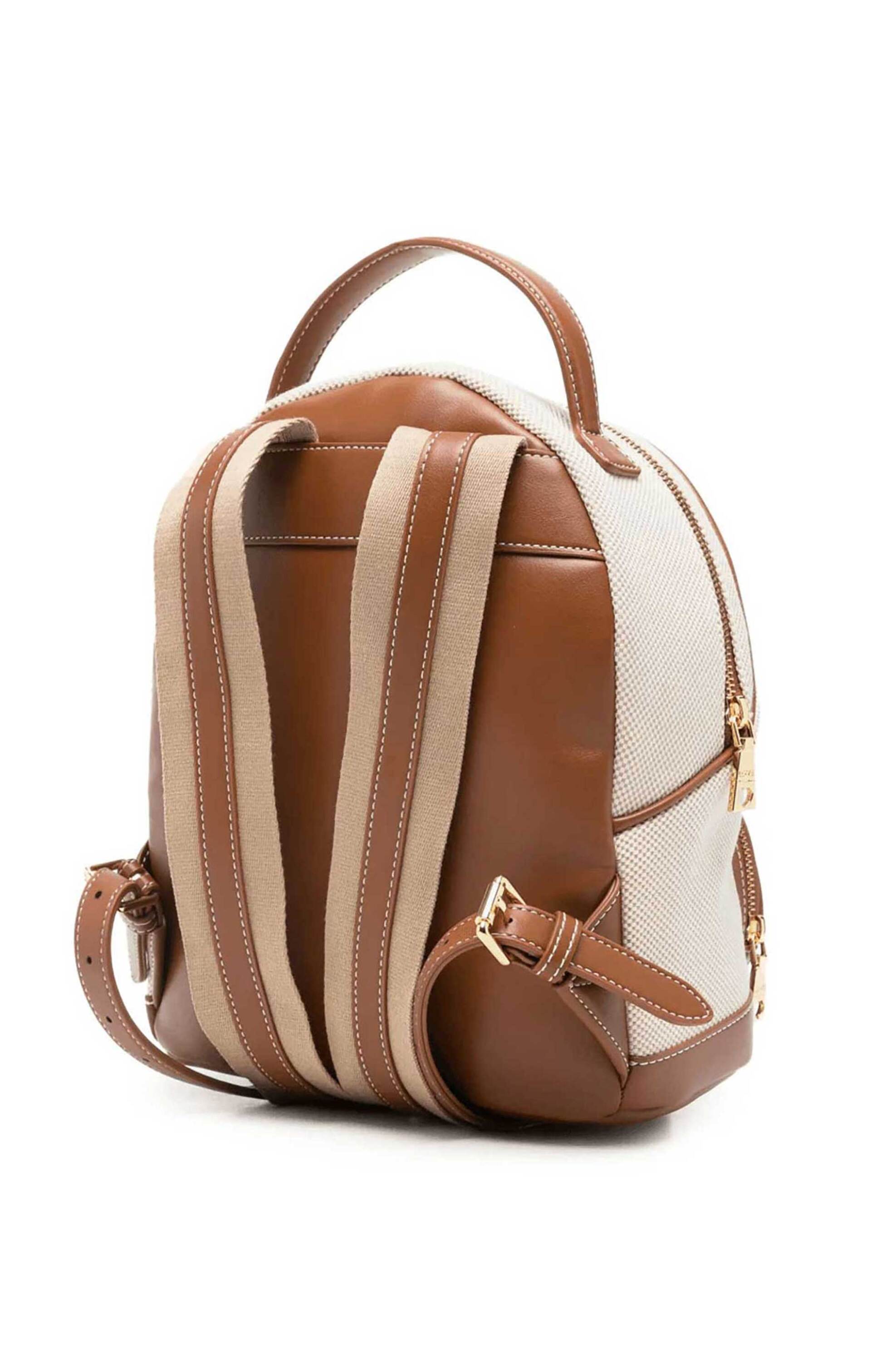 Love Moschino γυναικείo backpack με logo patch - JC4063PP1OLZ1 Μπεζ φωτογραφία