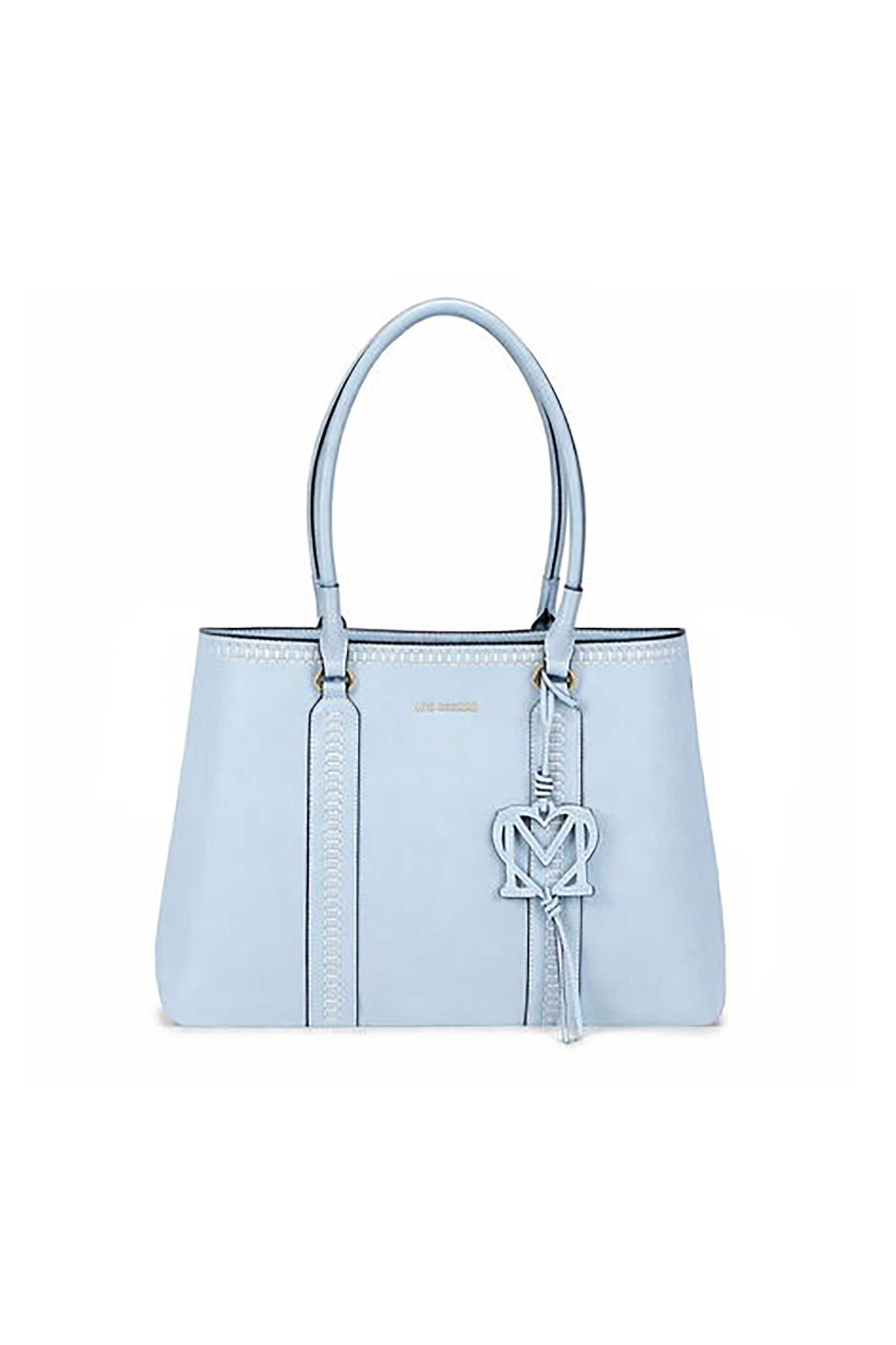 Love Moschino Love Moschino γυναικεία τσάντα ώμου με μεταλλικό λογότυπο - JC4089PP1OLI0 Γαλάζιο