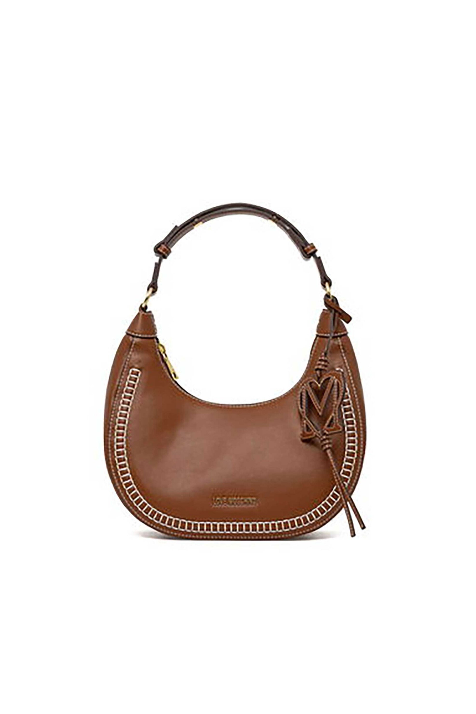 Love Moschino γυναικεία τσάντα ώμου με μεταλλικό λογότυπο - JC4095PP1OLI0 Καμηλό