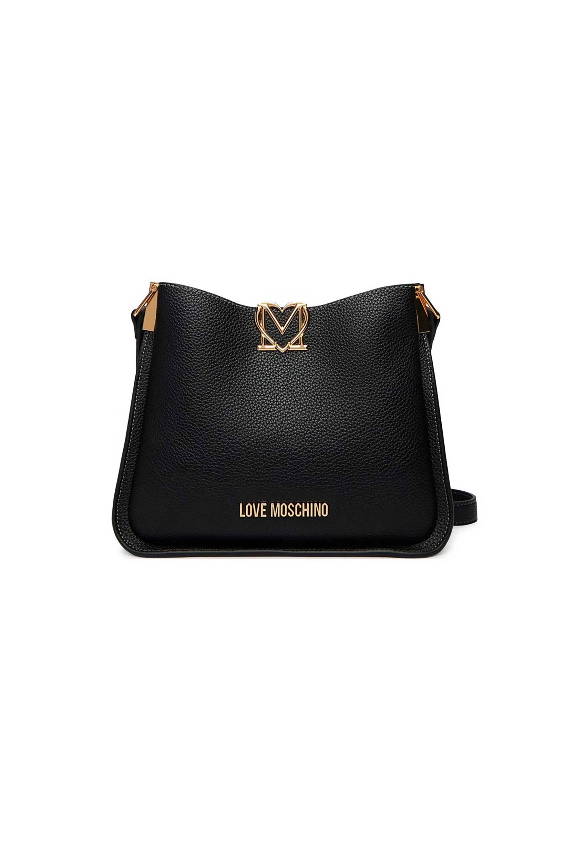 Love Moschino γυναικεία τσάντα crossbody με μεταλλικό λογότυπο - JC4127PP1OLM0 Μαύρο