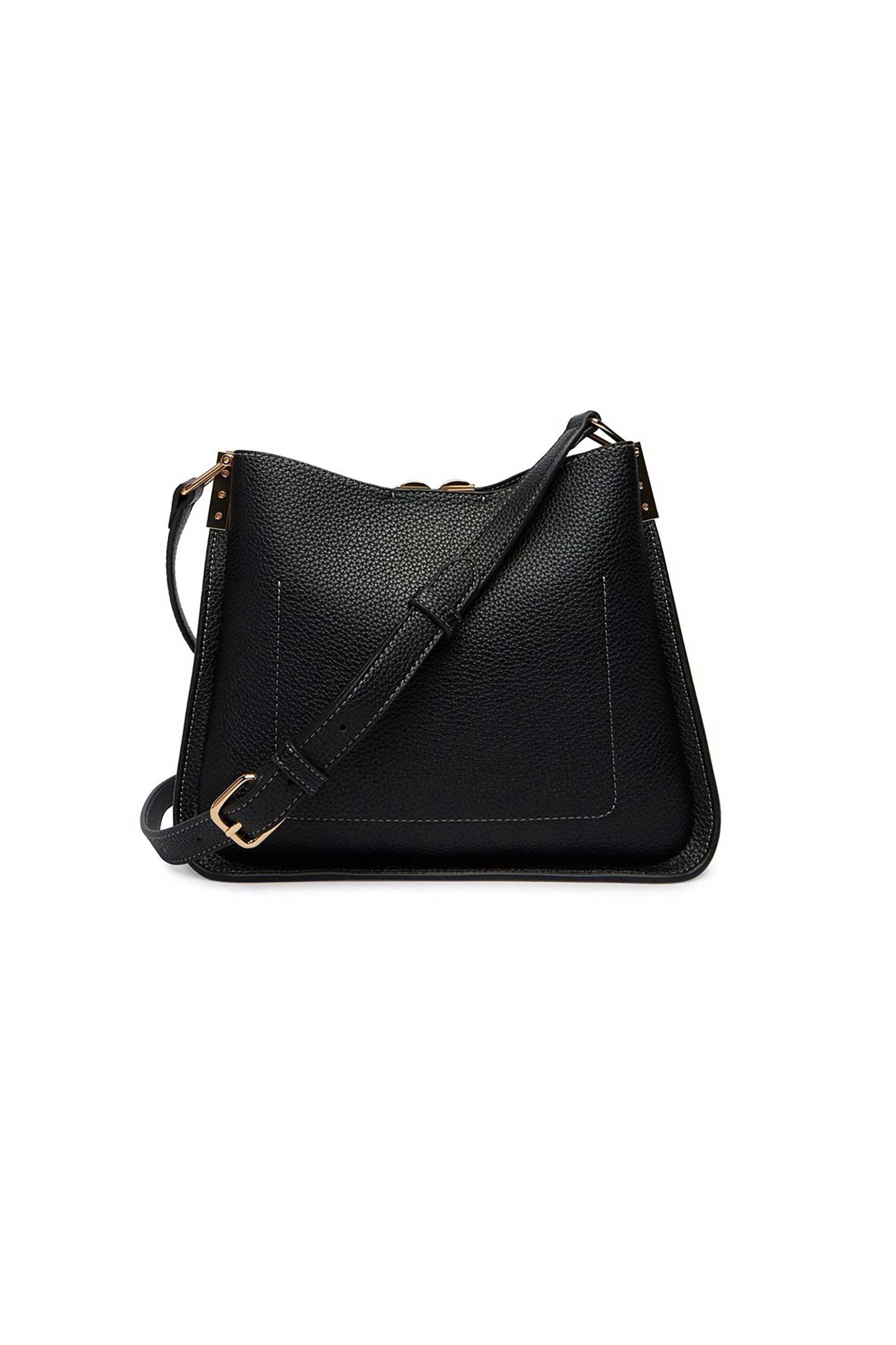 LOVE MOSCHINO Love Moschino γυναικεία τσάντα crossbody με μεταλλικό λογότυπο - JC4127PP1OLM0 Μαύρο - 2