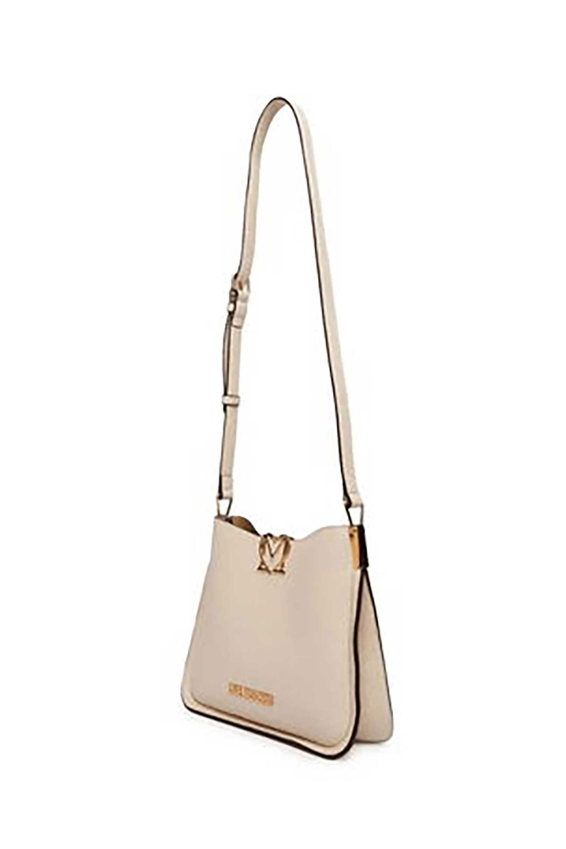 LOVE MOSCHINO Love Moschino γυναικεία τσάντα crossbody με μεταλλικό λογότυπο - JC4127PP1OLM0 Εκρού - 2