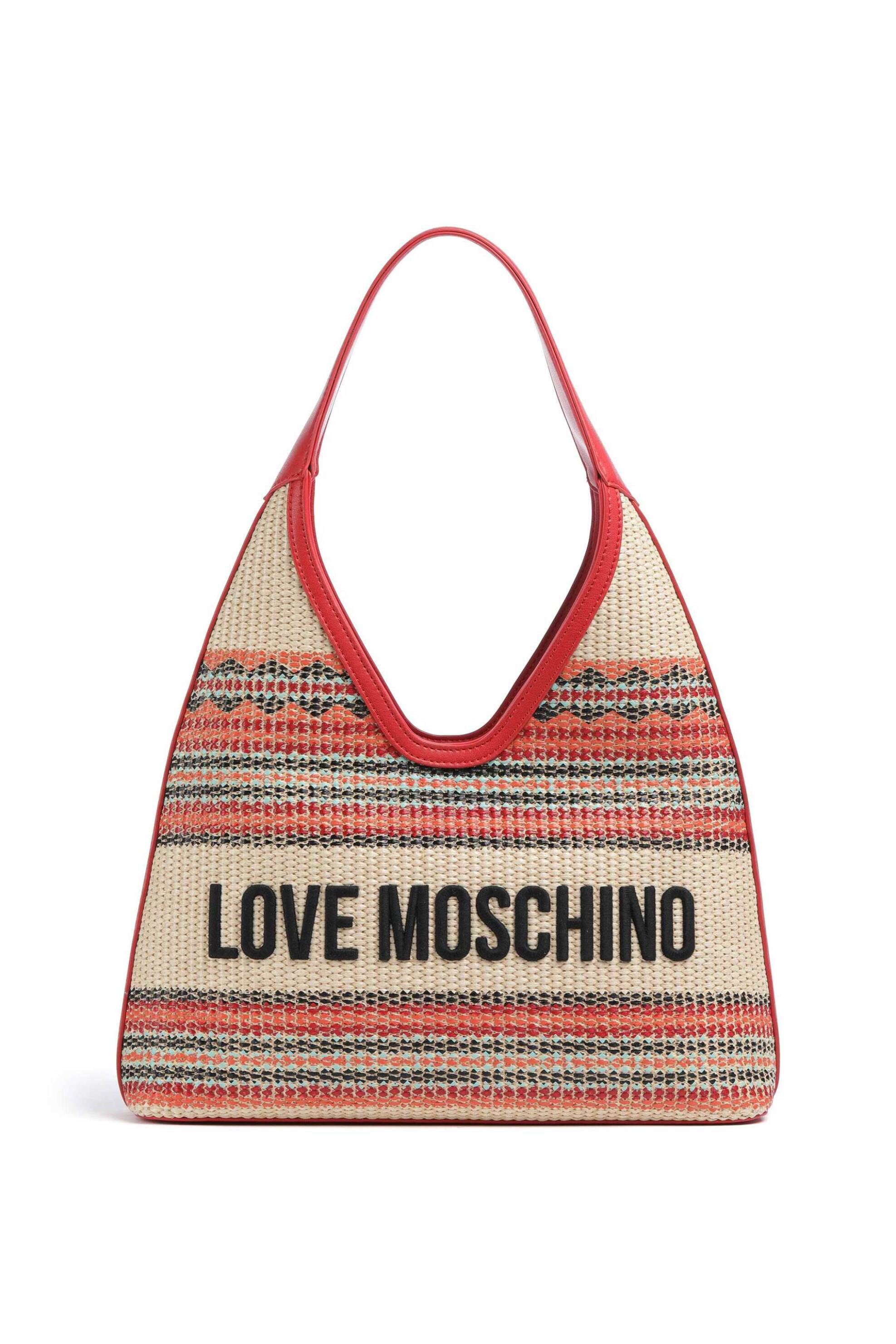 LOVE MOSCHINO Love Moschino γυναικεία τσάντα hobo με λογότυπο - JC4350PP0OKN3 Κόκκινο