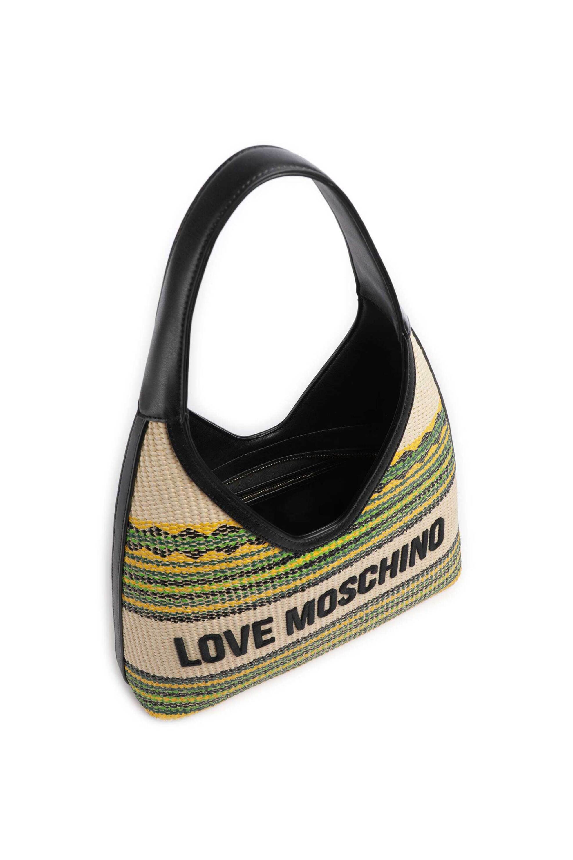 LOVE MOSCHINO Love Moschino γυναικεία τσάντα hobo με λογότυπο - JC4350PP0OKN3 Πράσινο - 3