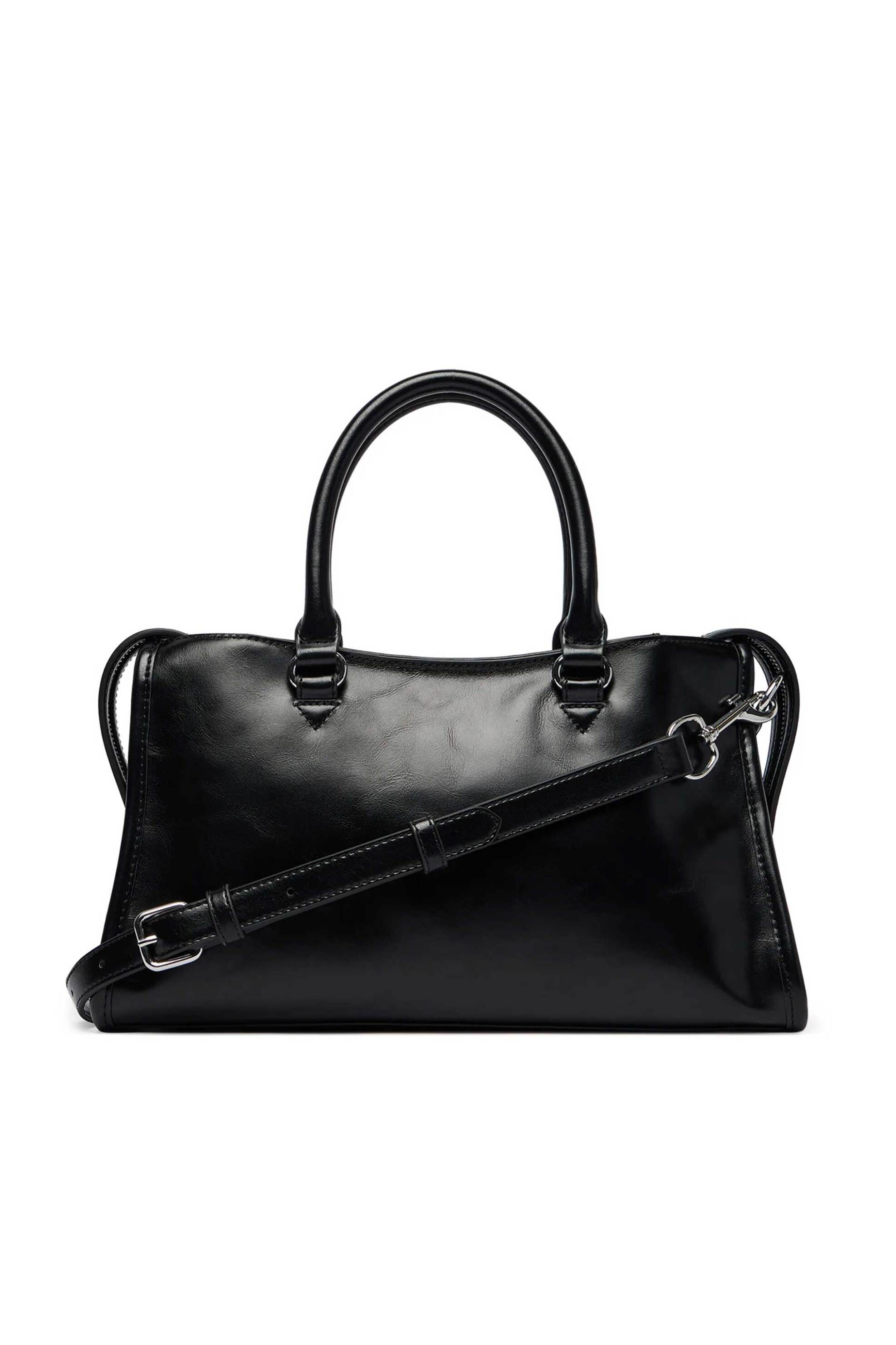 LOVE MOSCHINO Love Moschino γυναικεία τσάντα χειρός με μεταλλικό λογότυπο - JC4277PP0OK11 Μαύρο - 2