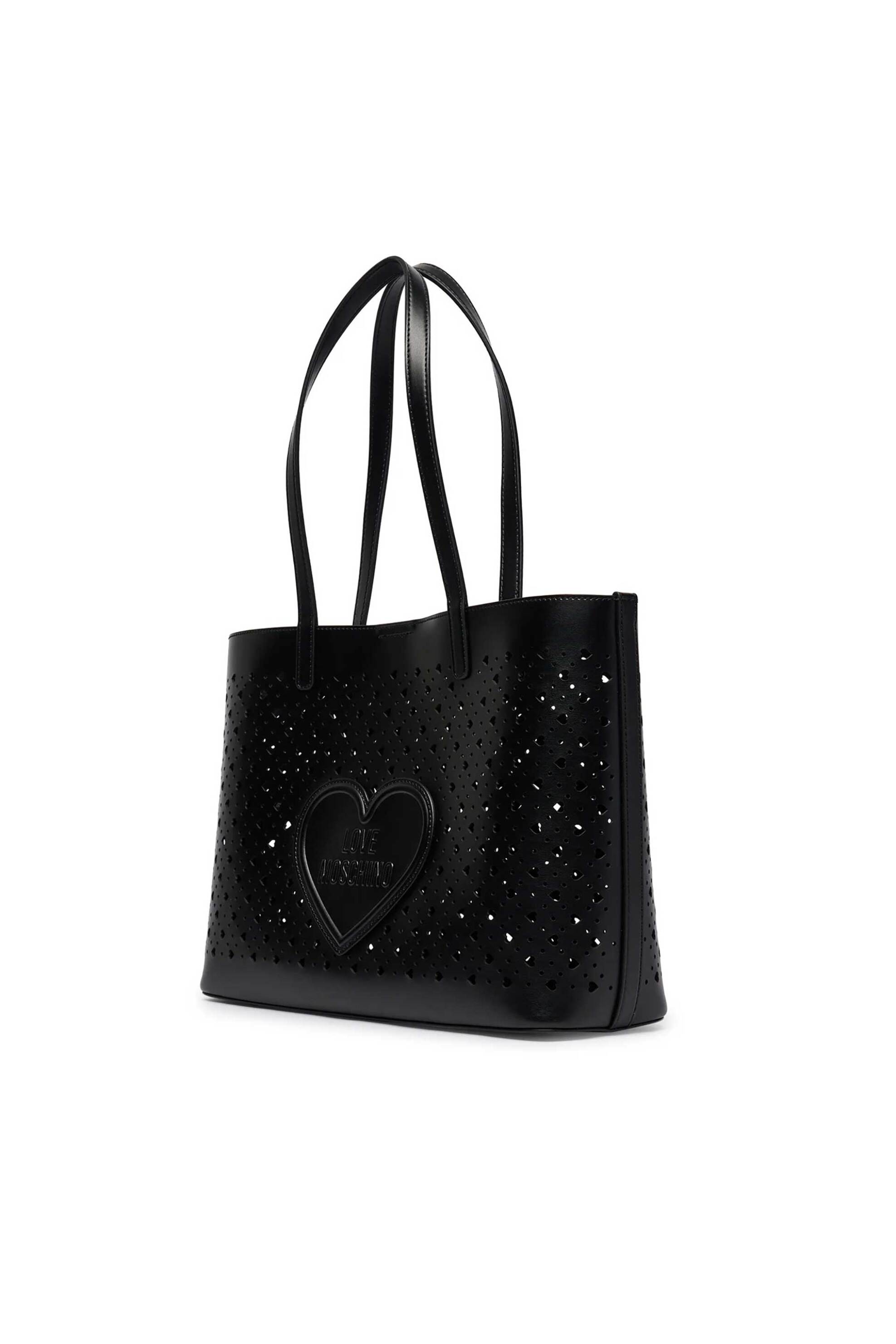 LOVE MOSCHINO Love Moschino γυναικεία τσάντα tote με ανάγλυφο λογότυπο - JC4289PP0OKK0 Μαύρο - 2