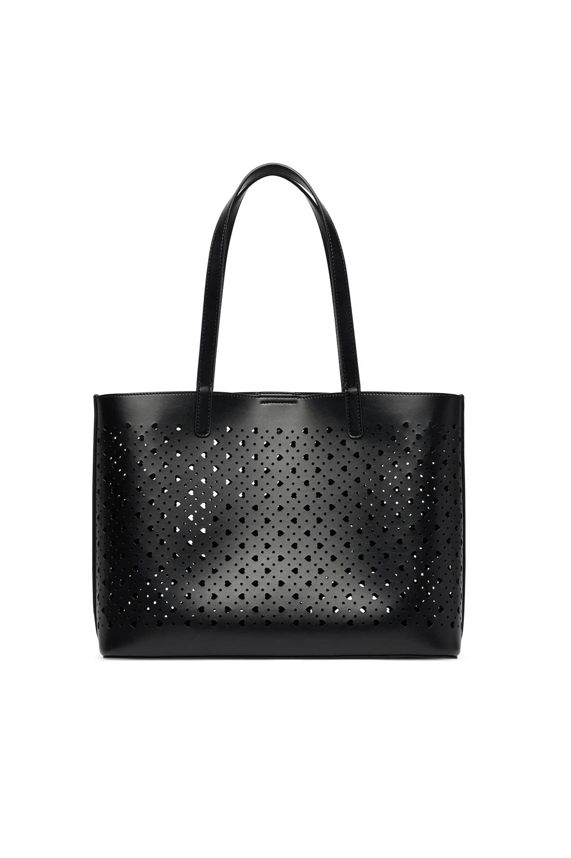 LOVE MOSCHINO Love Moschino γυναικεία τσάντα tote με ανάγλυφο λογότυπο - JC4289PP0OKK0 Μαύρο - 3