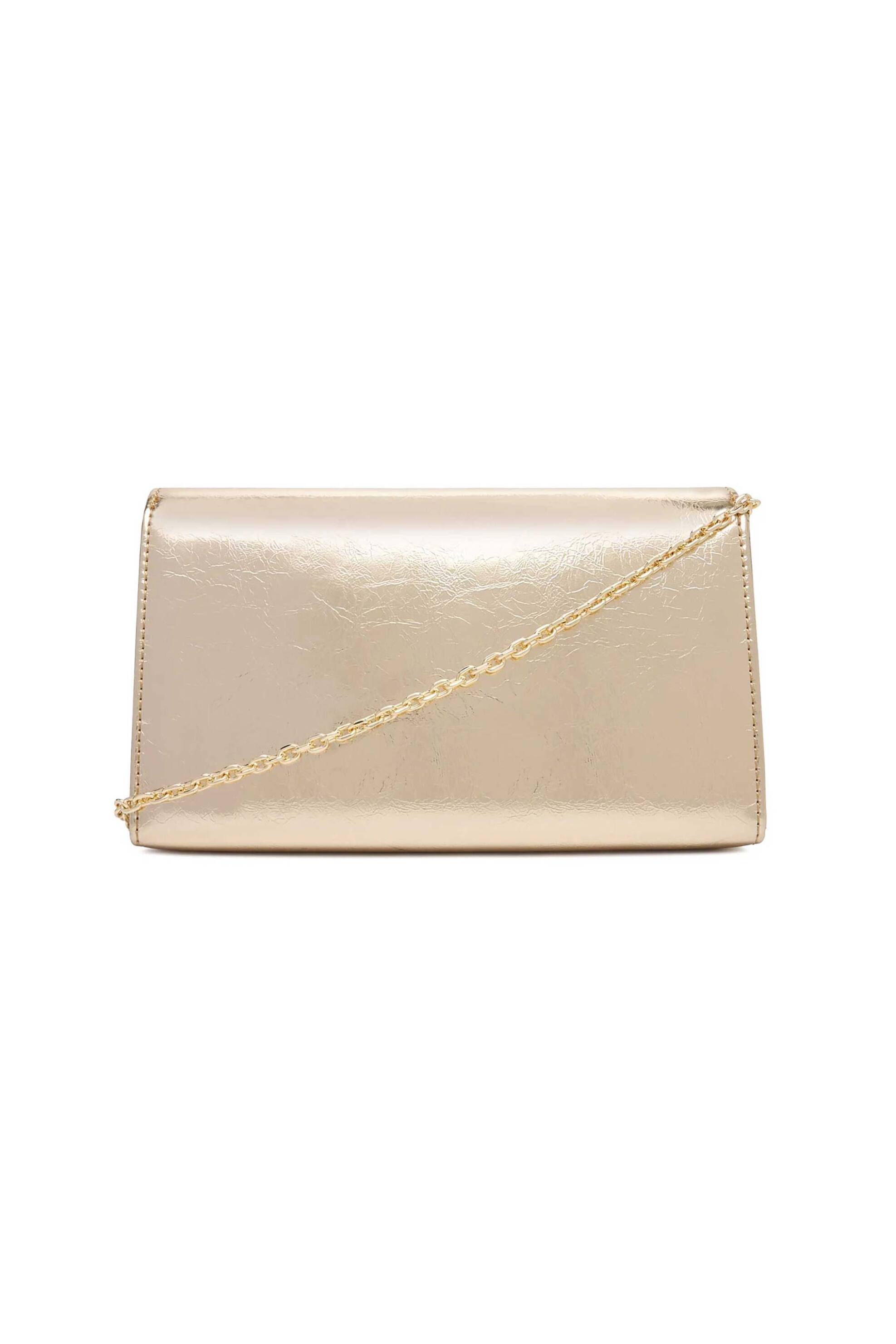 Love Moschino γυναικεία τσάντα clutch με μεταλλικό λογότυπο - JC4345PP0OKQ0 Χρυσό