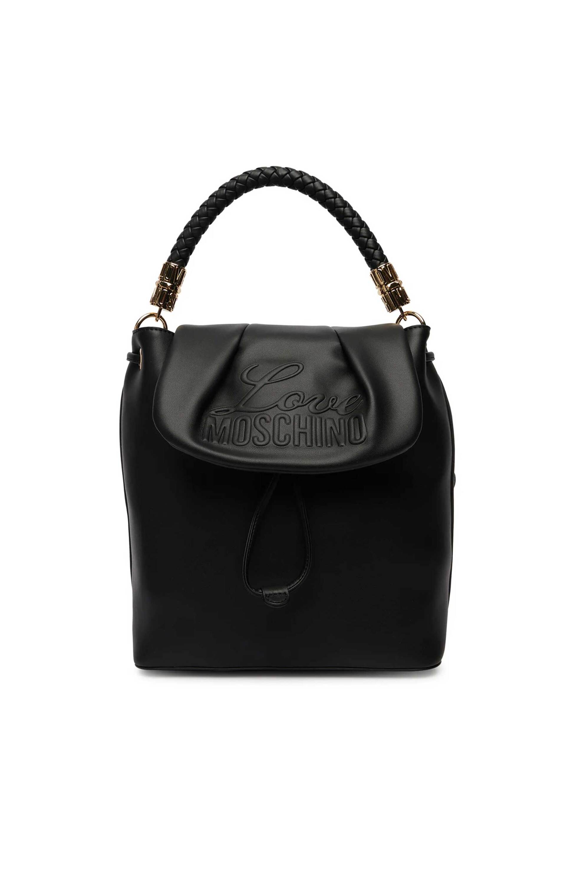 Love Moschino γυναικείο backpack με ανάγλυφο λογότυπο - JC4224PP0OKA0 Μαύρο