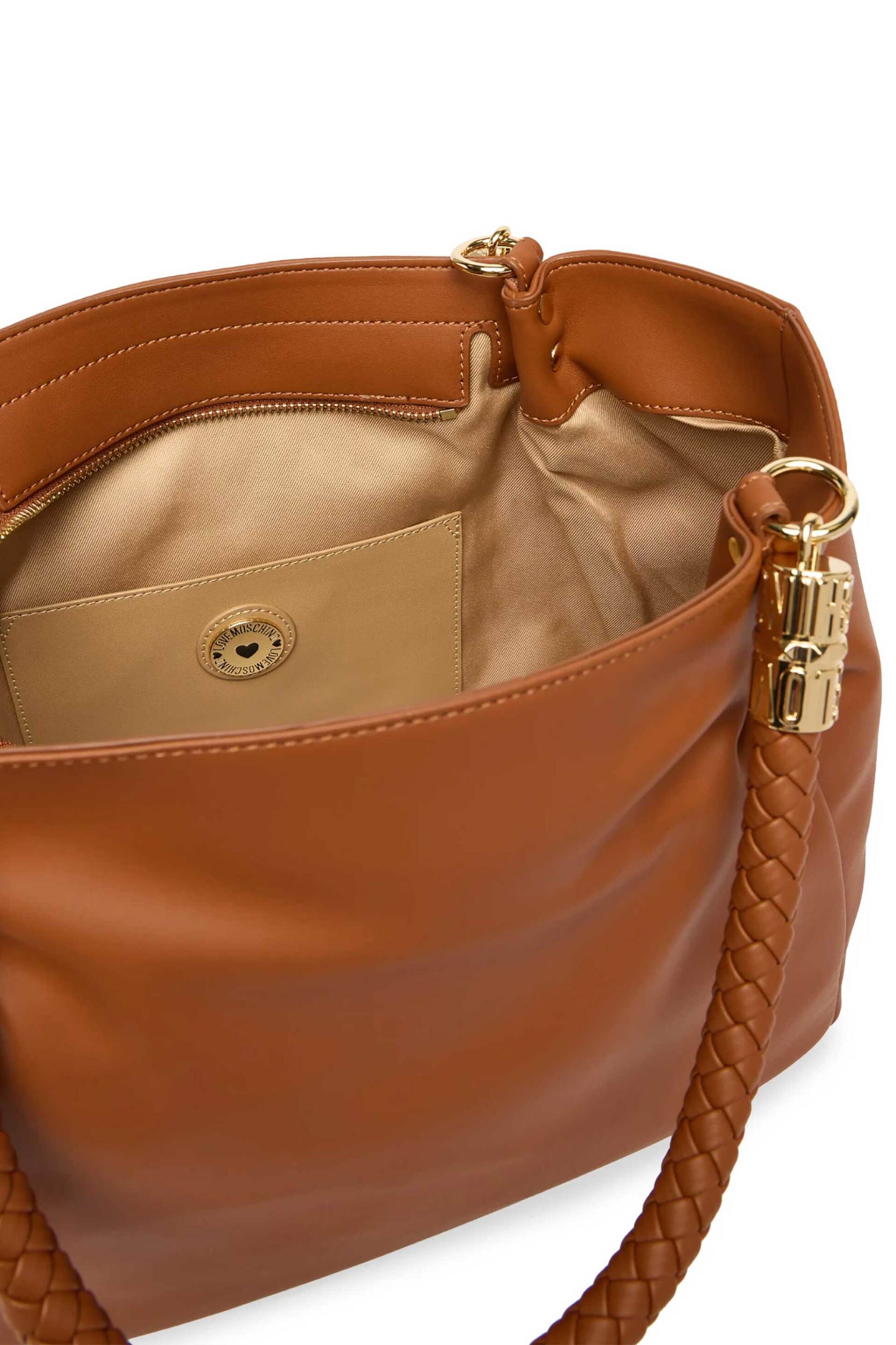 LOVE MOSCHINO Love Moschino γυναικεία τσάντα tote με ανάγλυφο λογότυπο - JC4225PP0OKA0 Ταμπά - 4