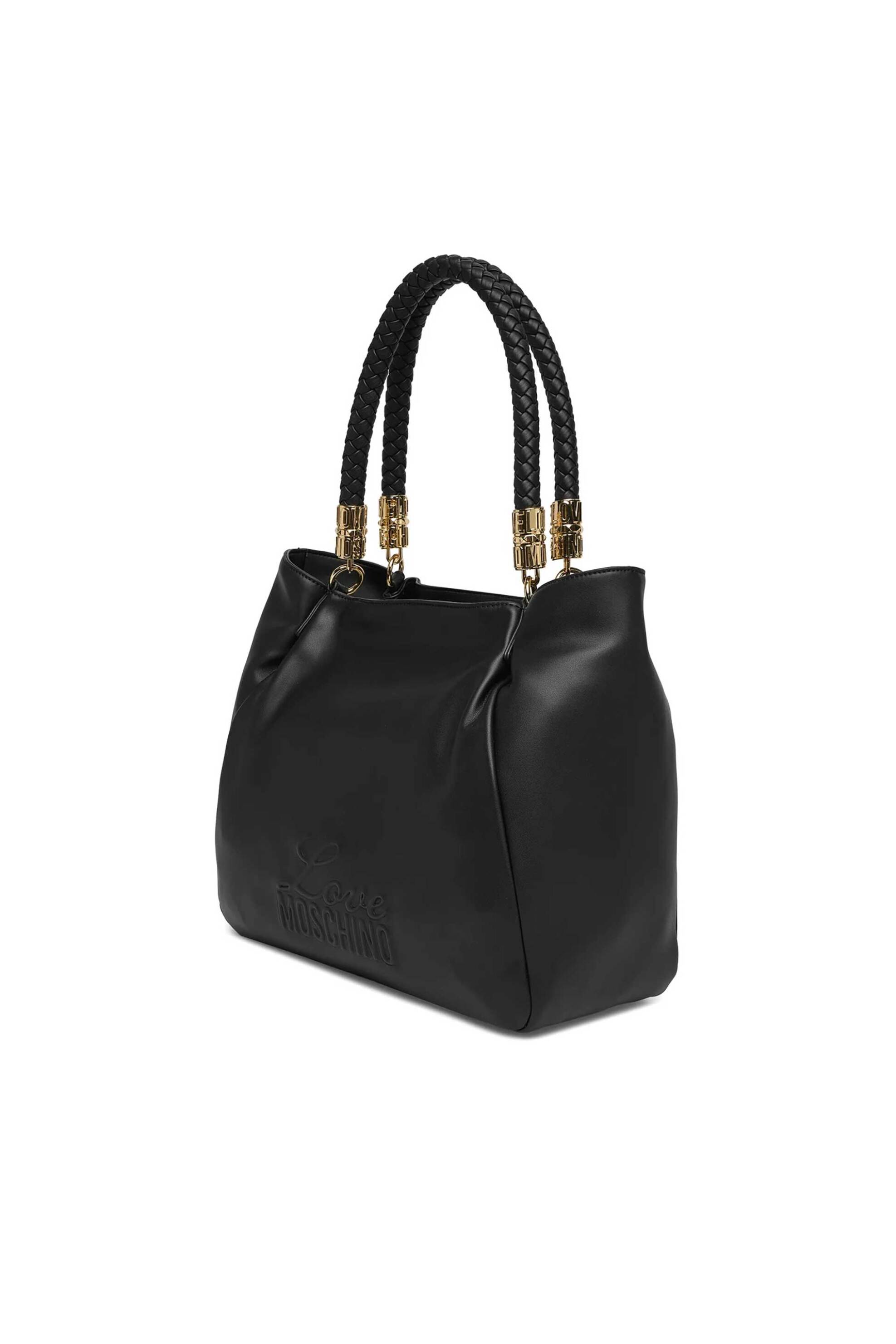 LOVE MOSCHINO Love Moschino γυναικεία τσάντα tote με ανάγλυφο λογότυπο - JC4225PP0OKA0 Μαύρο - 2