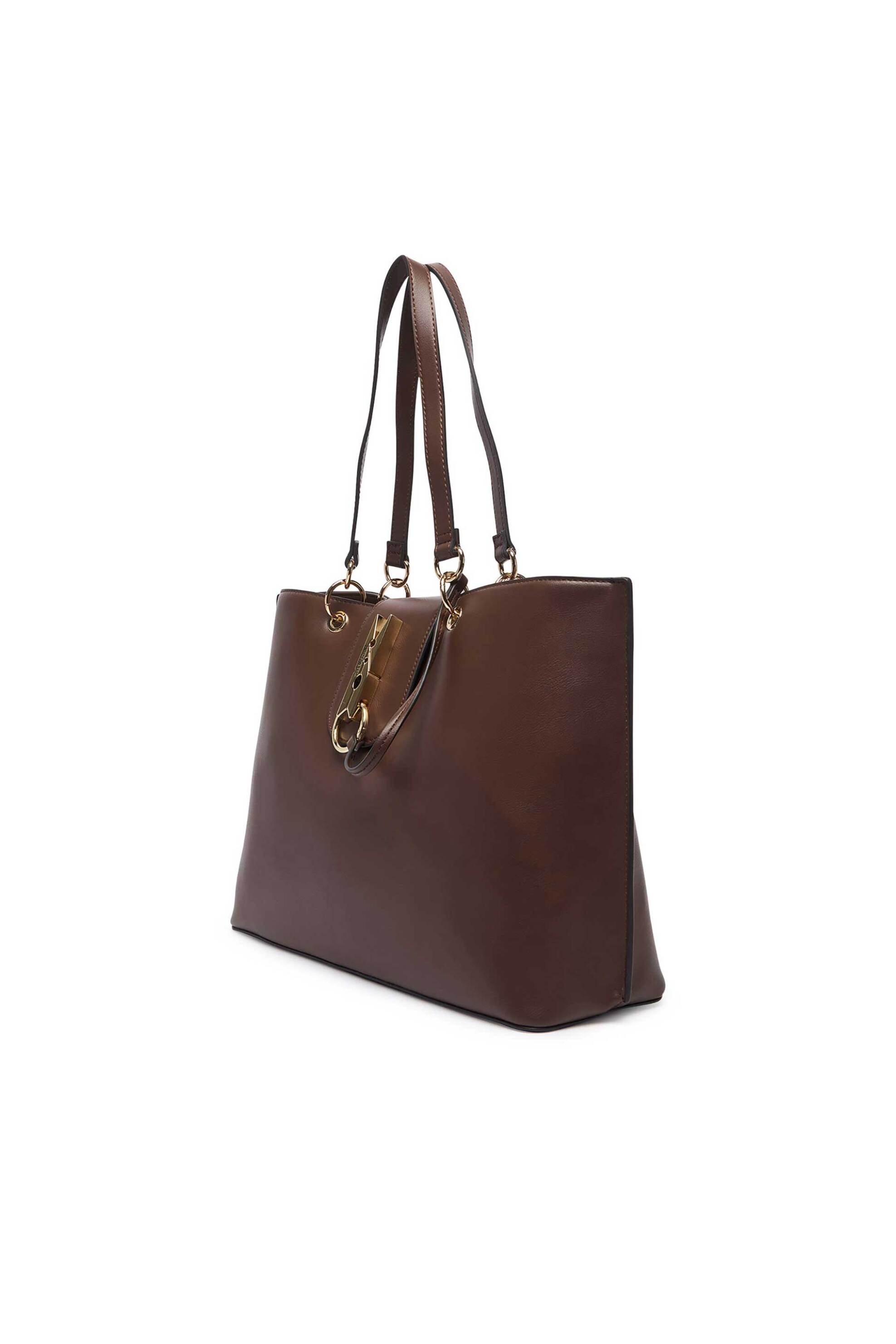 LOVE MOSCHINO Love Moschino γυναικεία τσάντα ώμου με μεταλλικό λογότυπο - JC4029PP1PLI0 Καφέ - 3