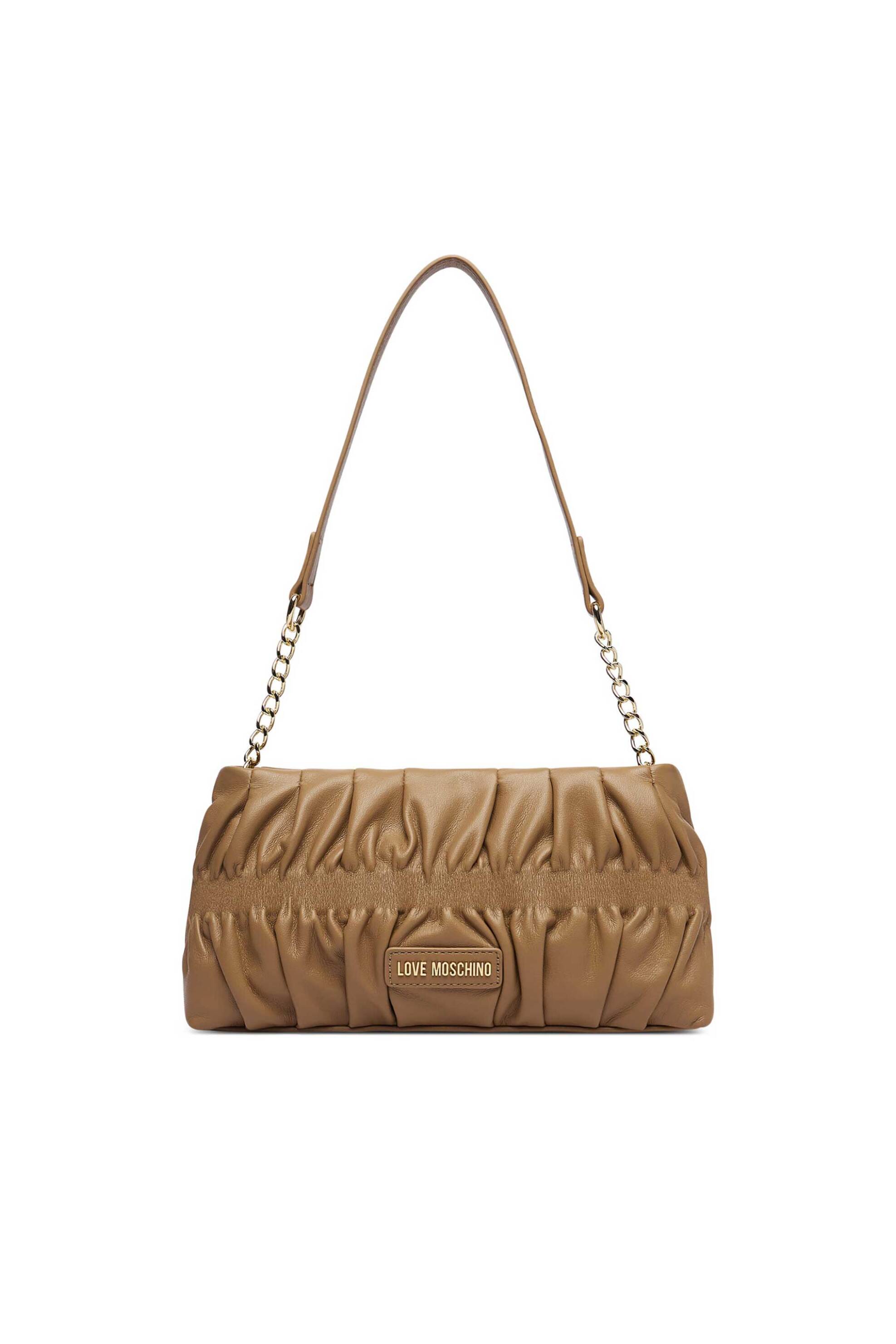 Love Moschino γυναικεία τσάντα ώμου με αλυσίδα - JC4089PP1PLU0 Μπεζ