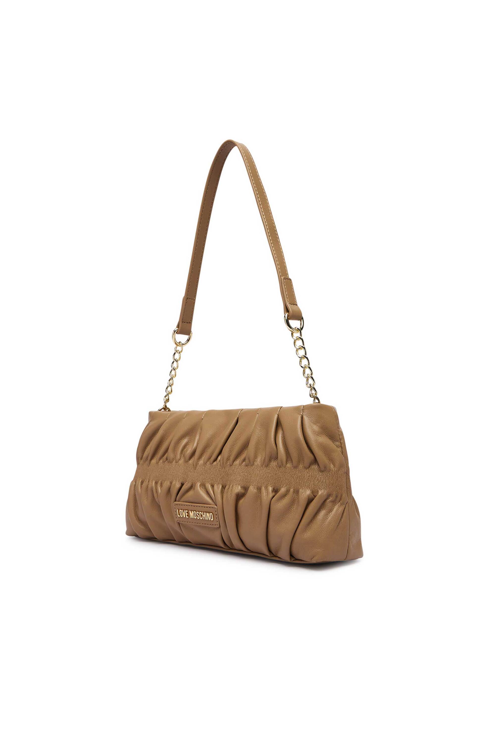 Love Moschino γυναικεία τσάντα ώμου με αλυσίδα - JC4089PP1PLU0 Μπεζ