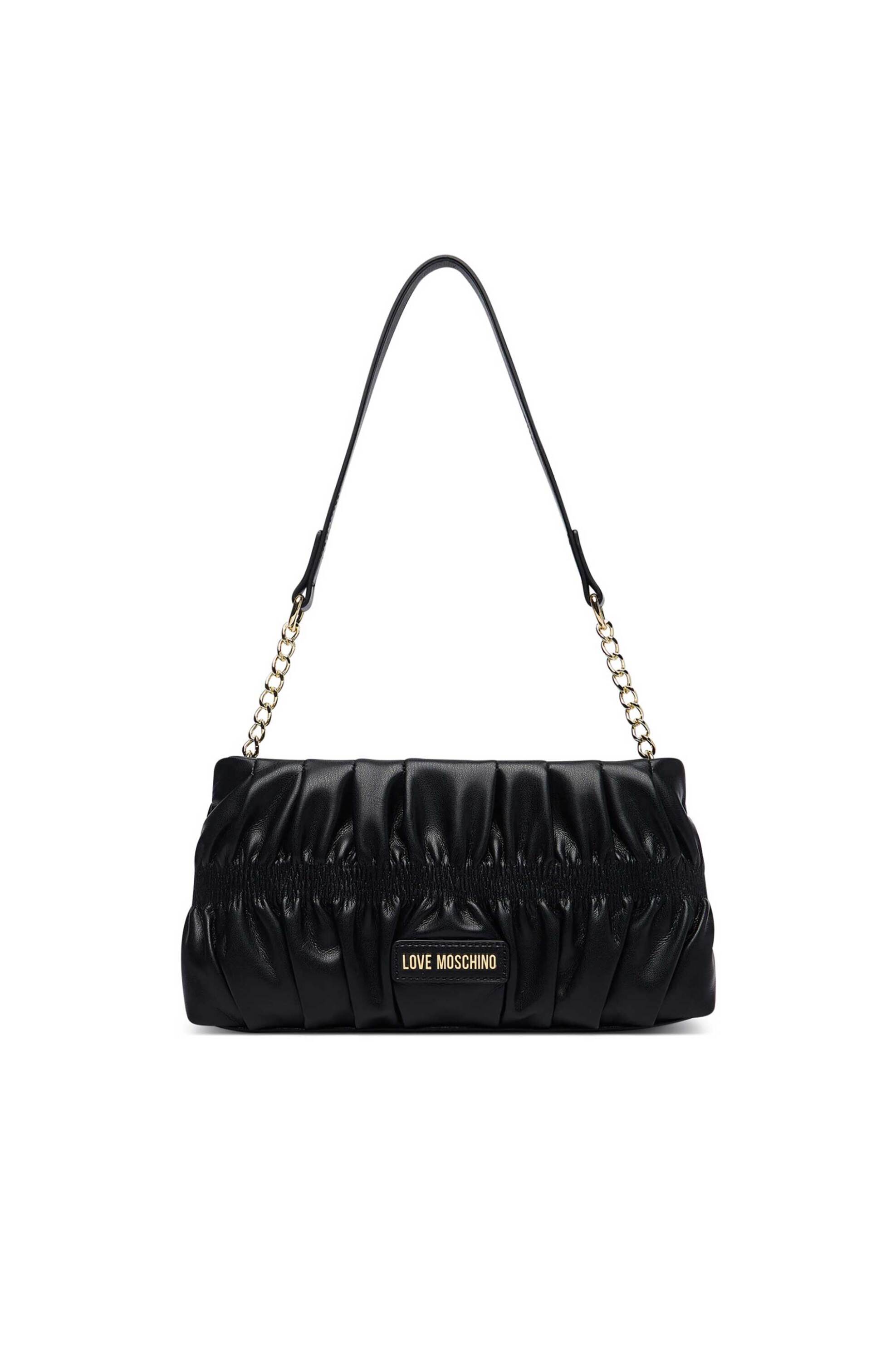 Love Moschino γυναικεία τσάντα ώμου με αλυσίδα - JC4089PP1PLU0 Μαύρο