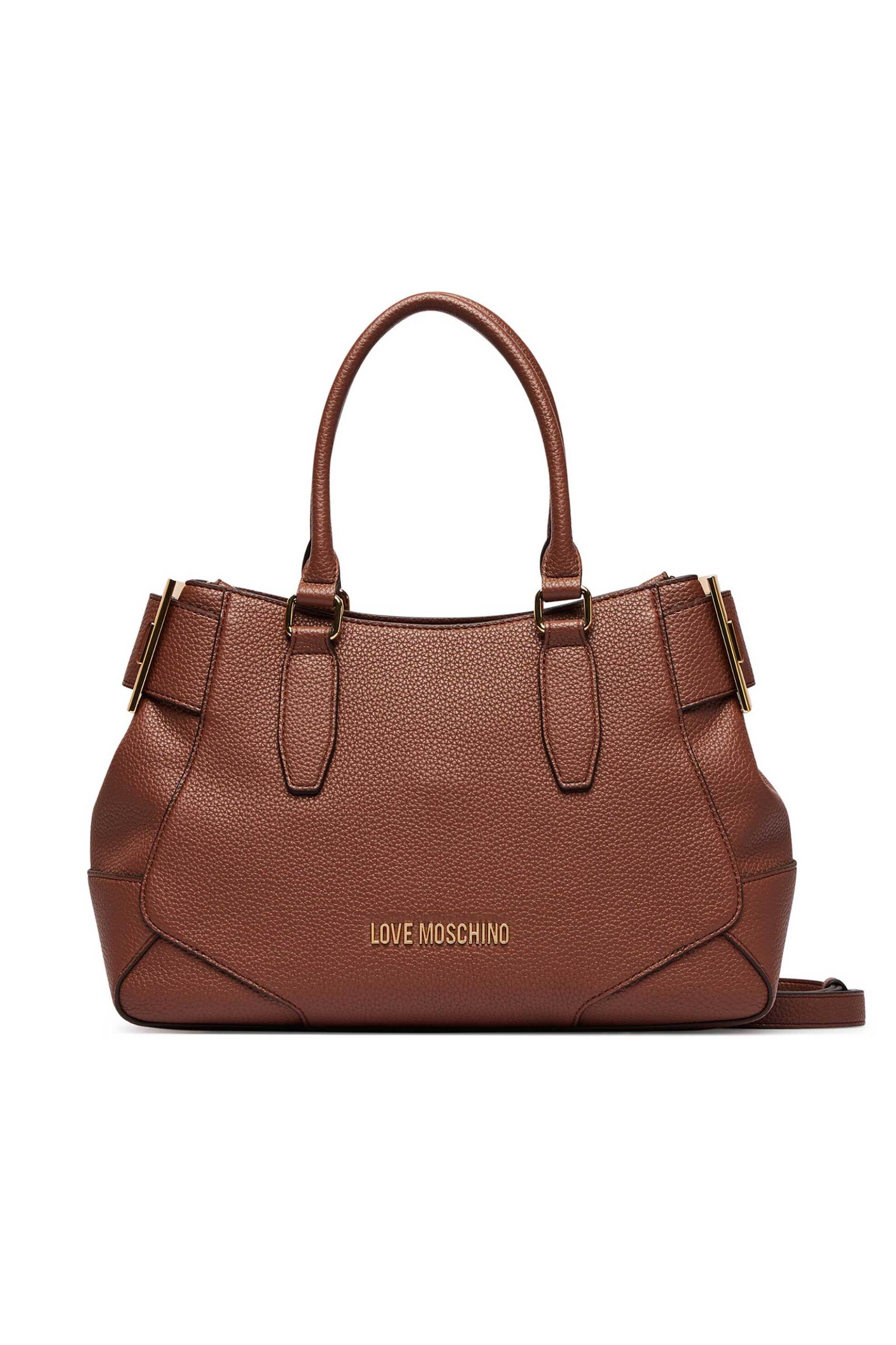 Love Moschino γυναικεία τσάντα χειρός με μεταλλικό λογότυπο - JC4097PP1PLT1 Ταμπά